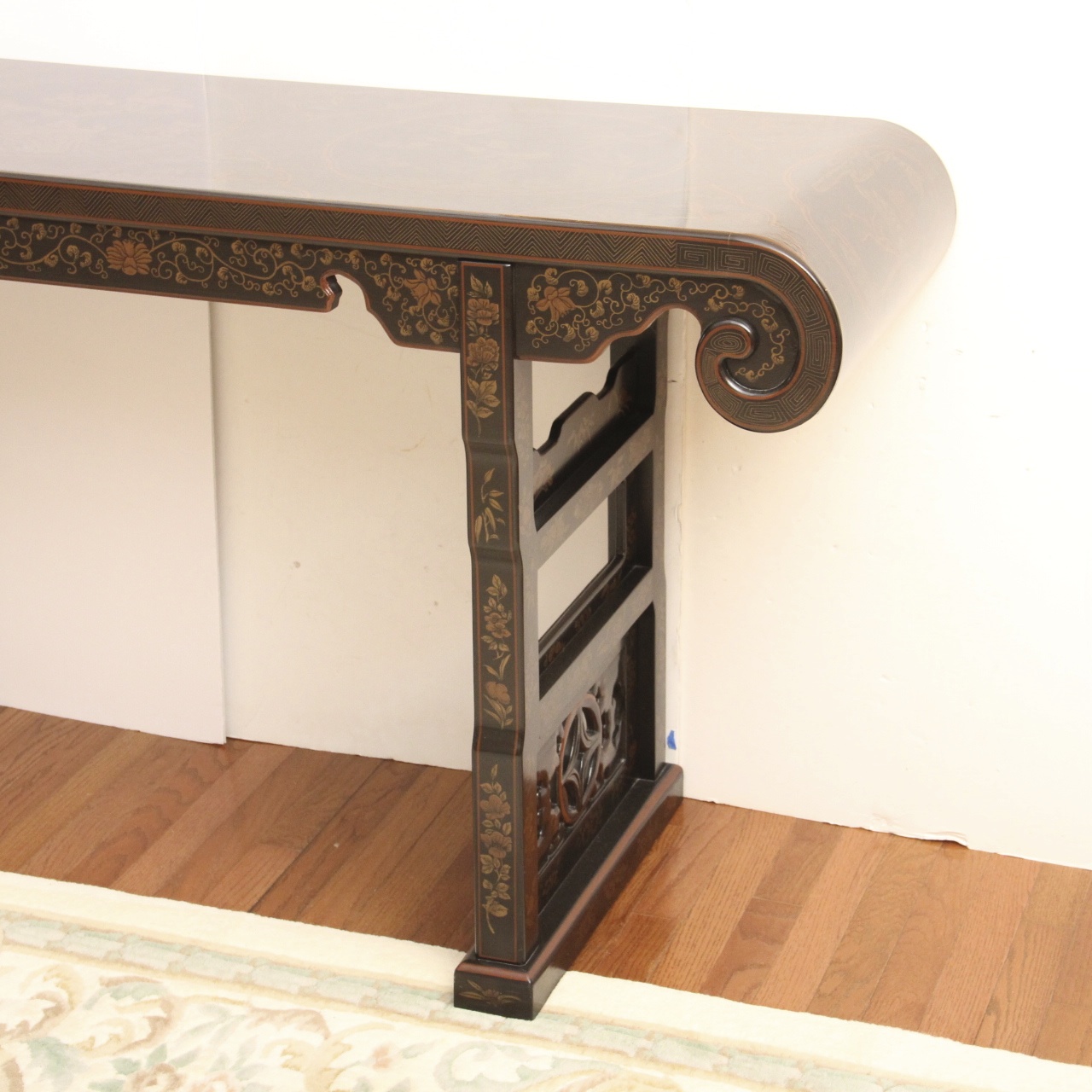 Chinoiserie Alter, Asian Hall or Sofa Table by Drexel Heritage