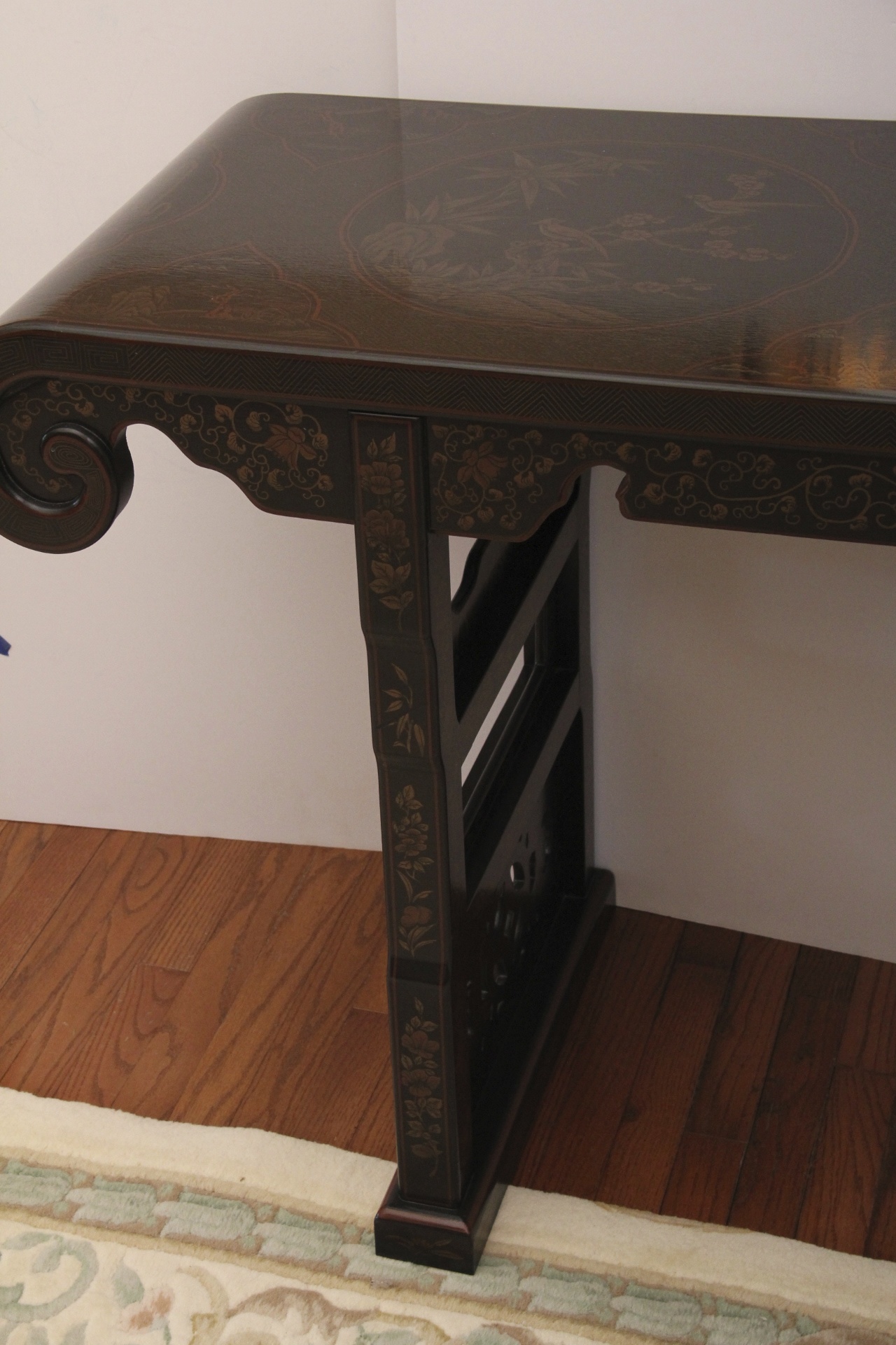 Chinoiserie Alter, Asian Hall or Sofa Table by Drexel Heritage