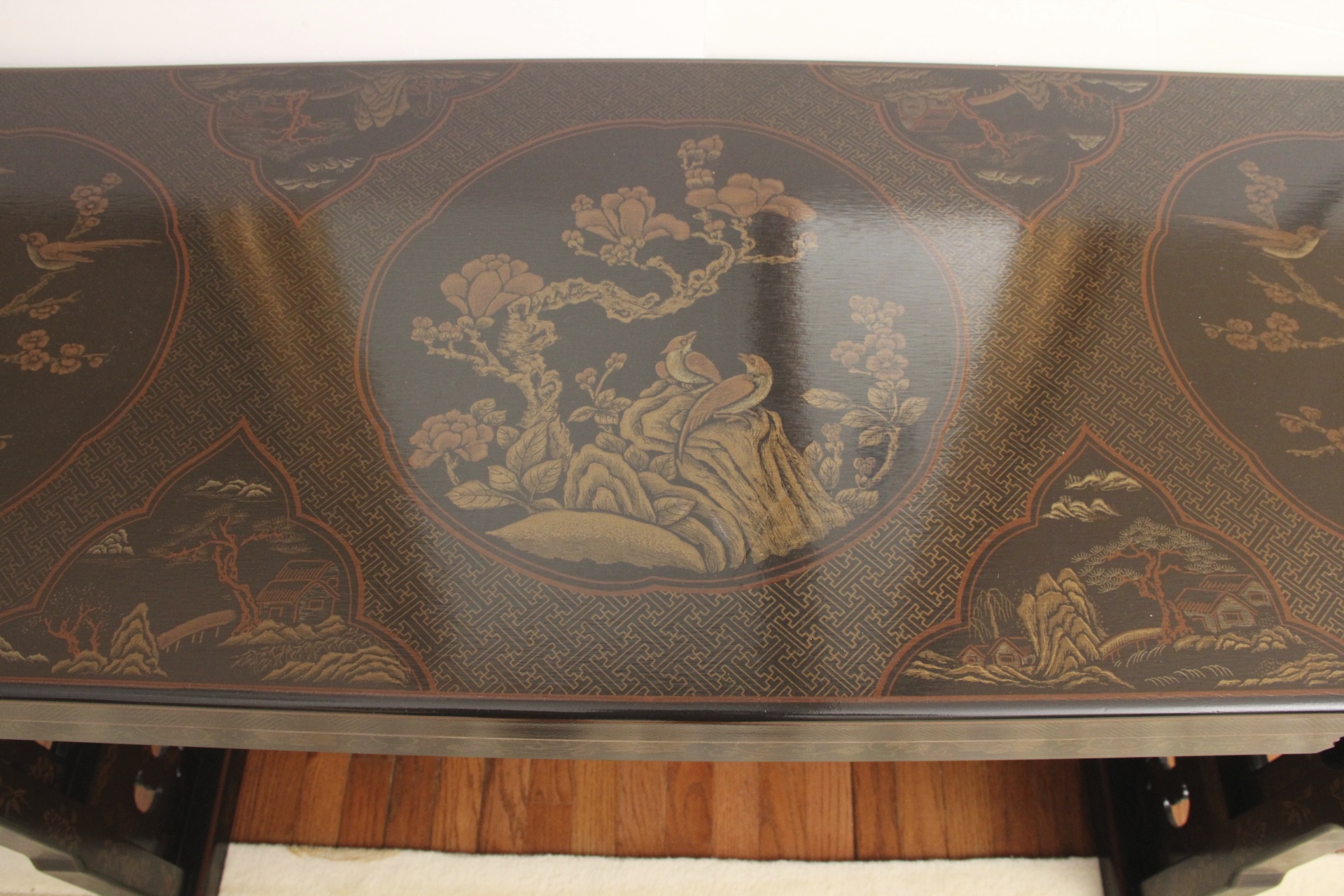 Chinoiserie Alter, Asian Hall or Sofa Table by Drexel Heritage