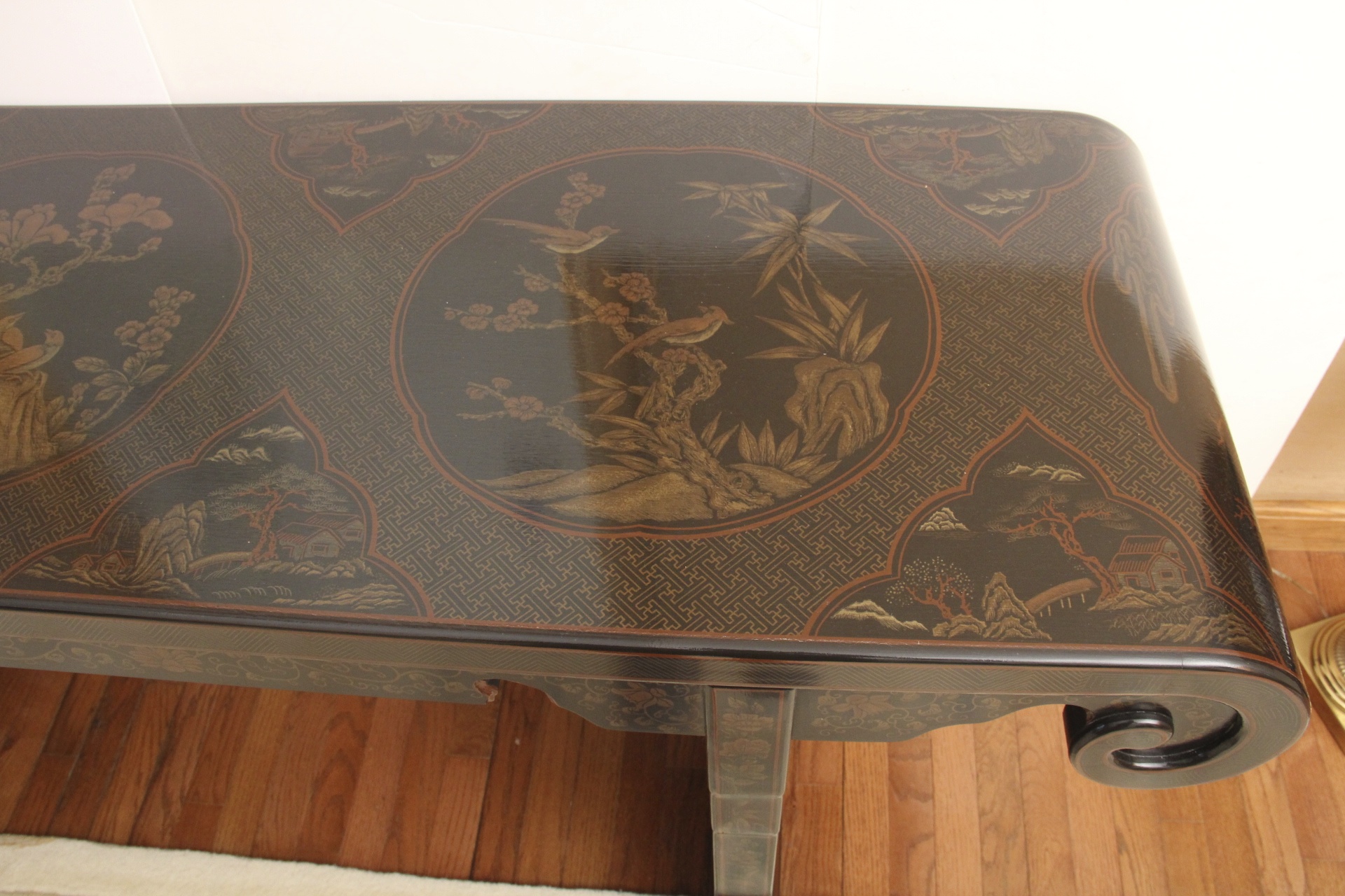 Chinoiserie Alter, Asian Hall or Sofa Table by Drexel Heritage