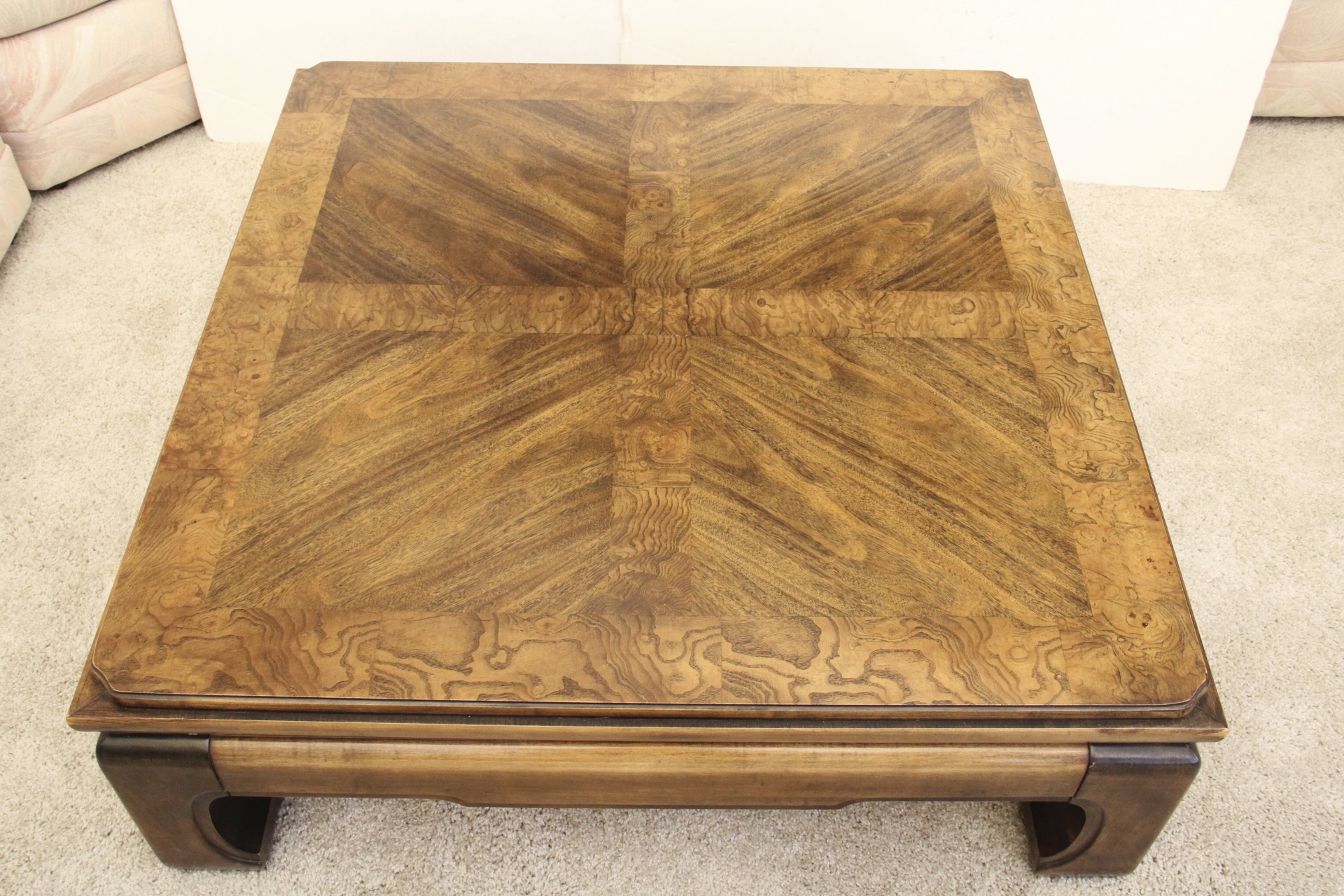 Asian Influenced Design Square Coffee Table