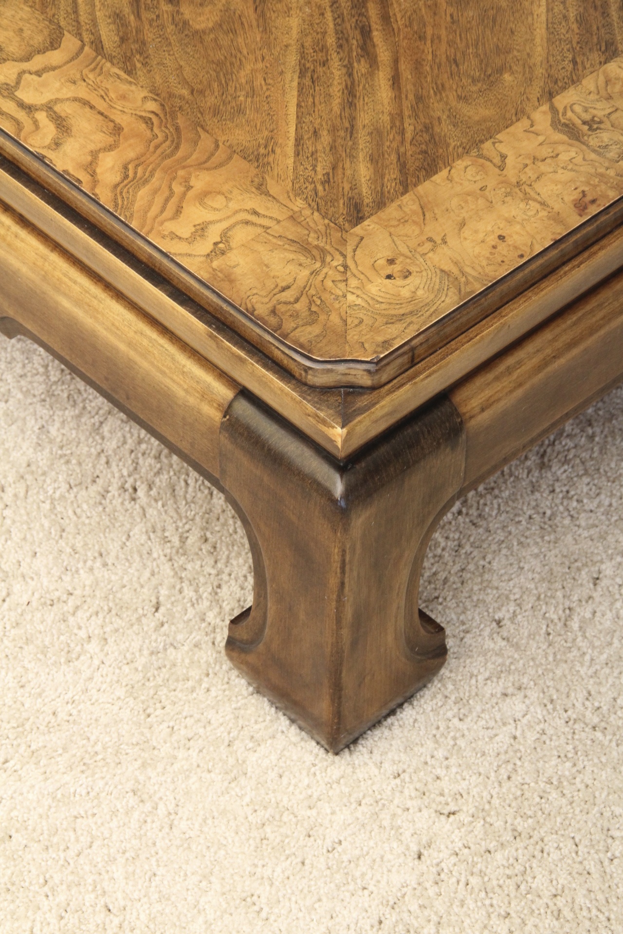 Asian Influenced Design Square Coffee Table