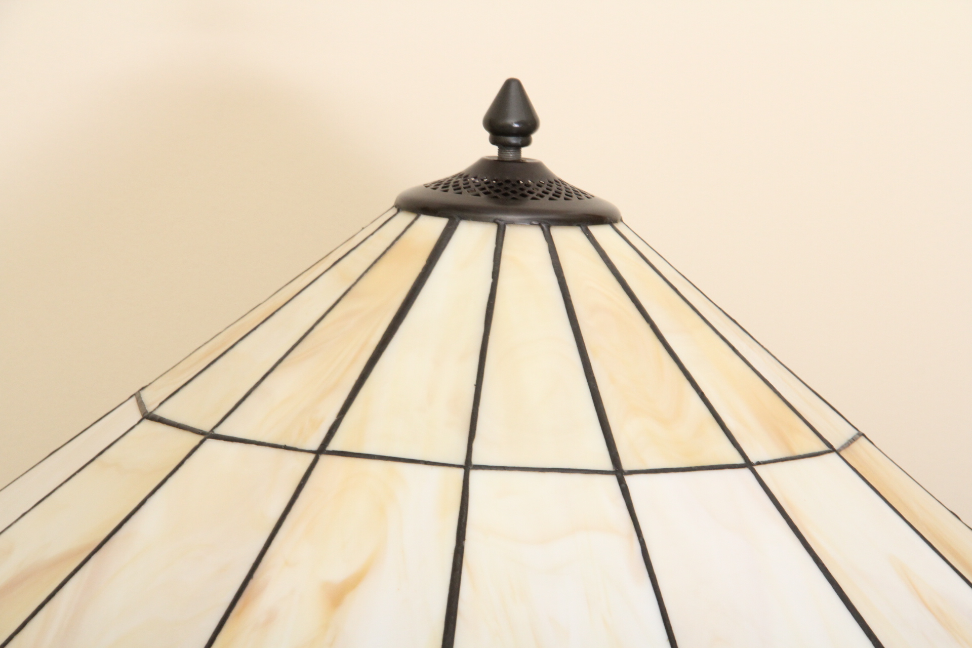 Arts and Crafts Influenced Leaded Glass Floor Lamp