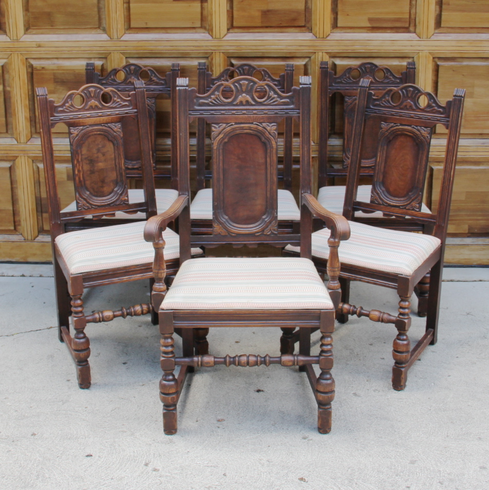 Six Jacobean Chairs