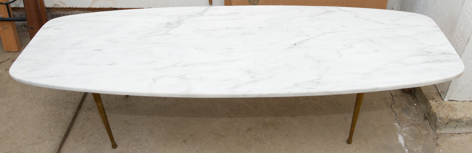 Mid-Century Modern Marble Coffee Table