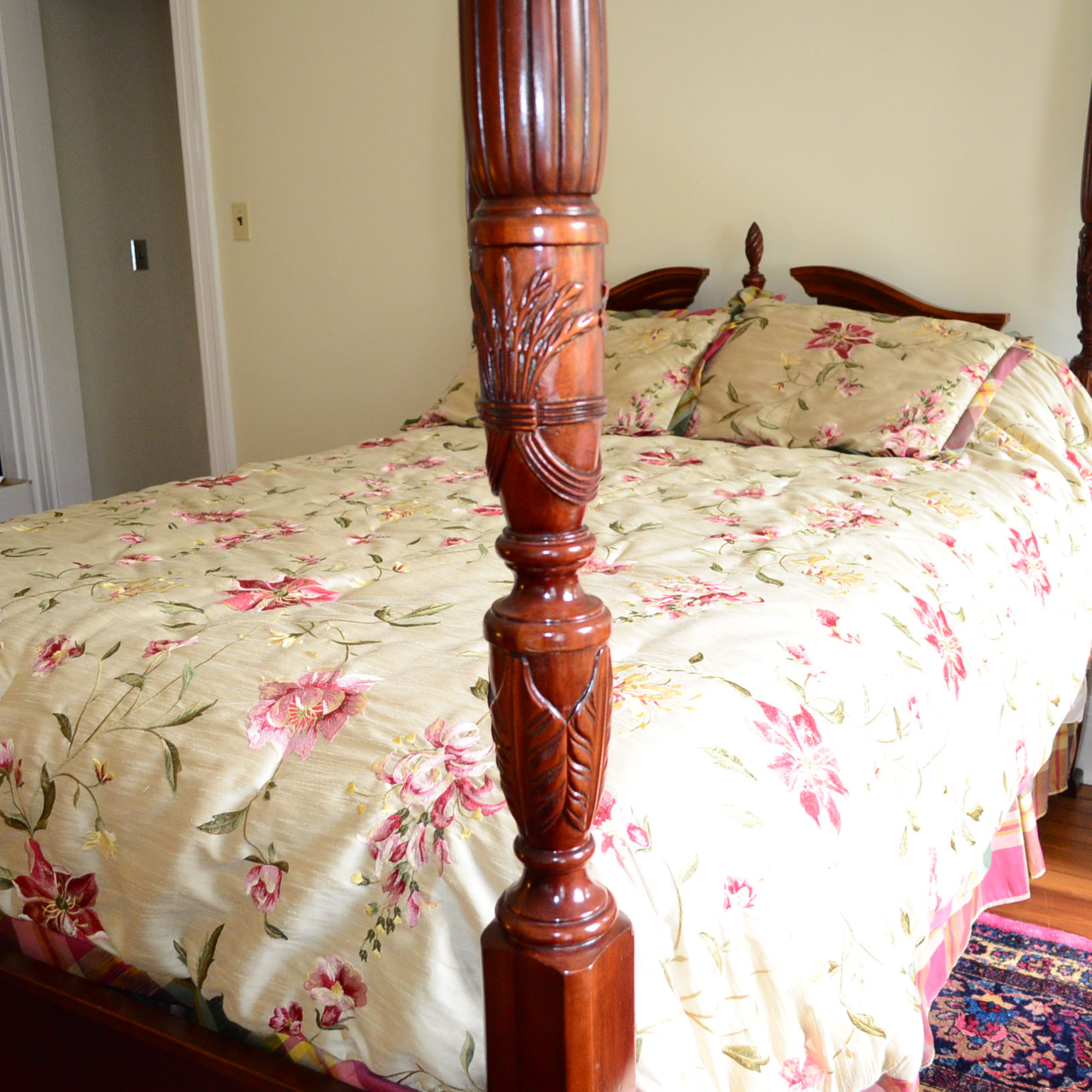 Queen Anne Cherry Bed Frame