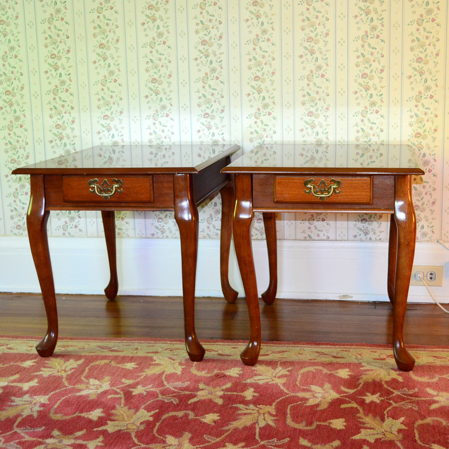 Pair of Queen Anne Style End Tables