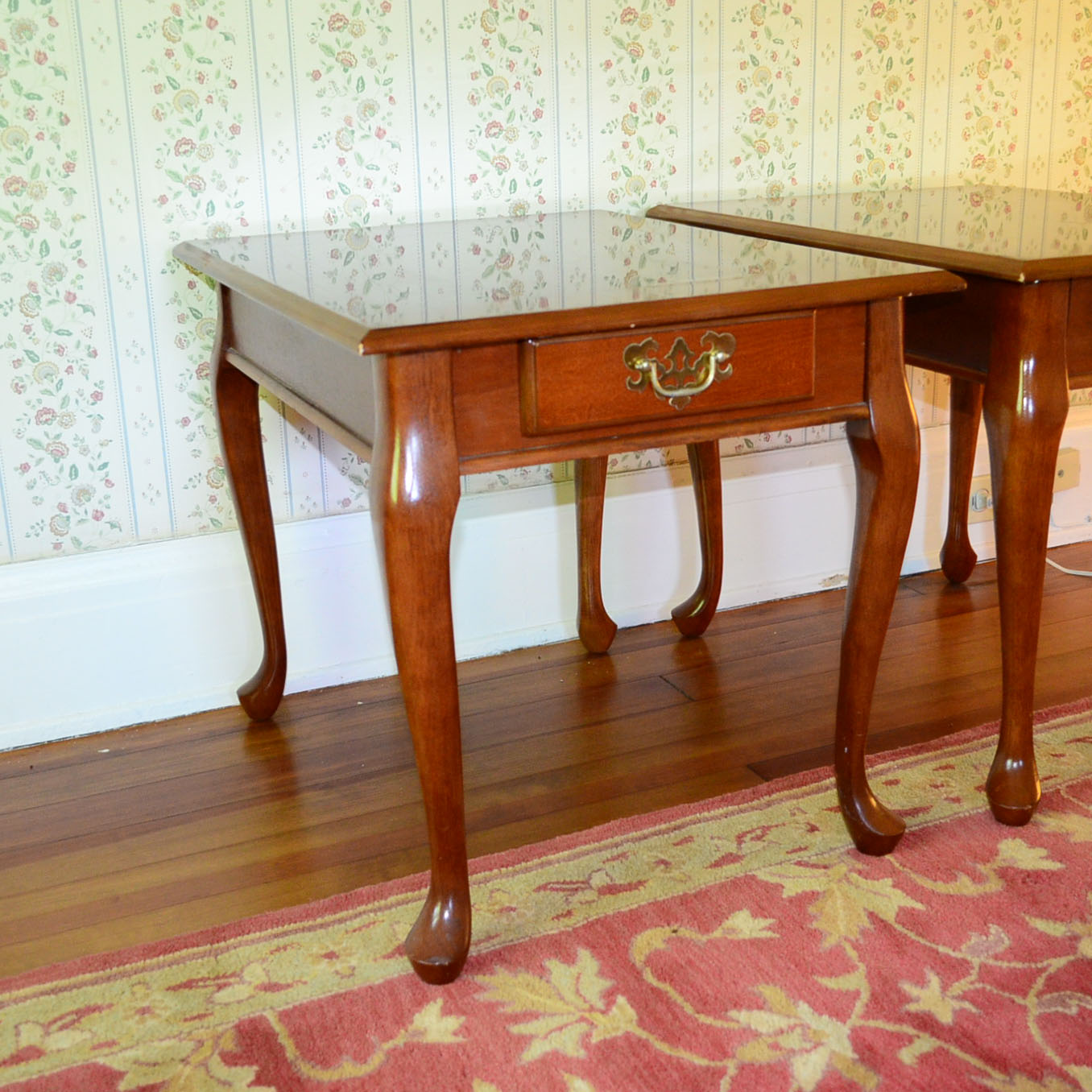 Pair of Queen Anne Style End Tables