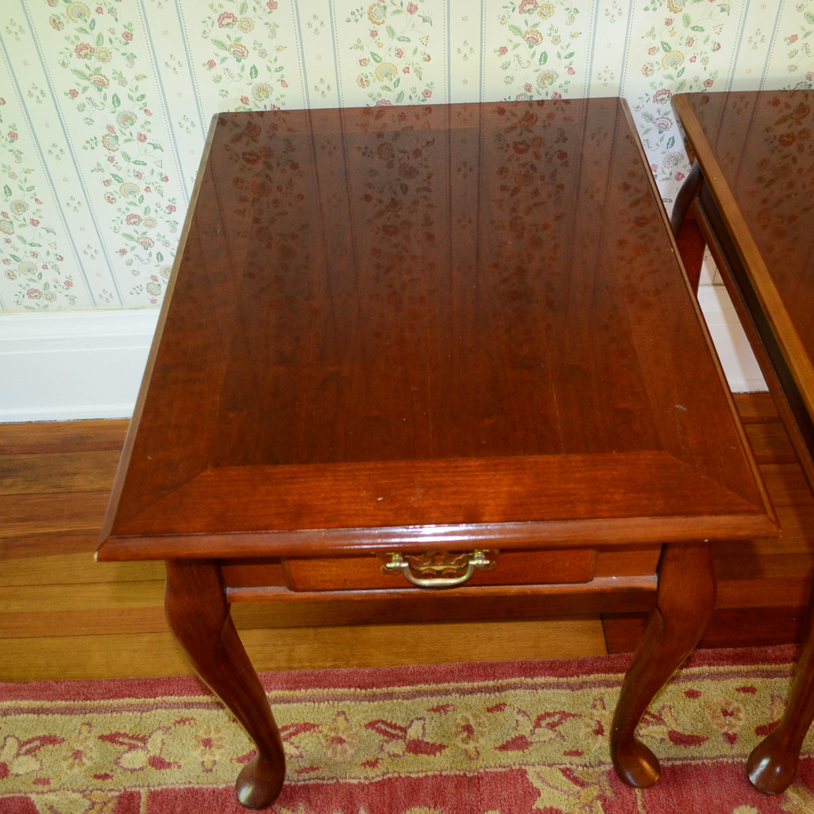 Pair of Queen Anne Style End Tables