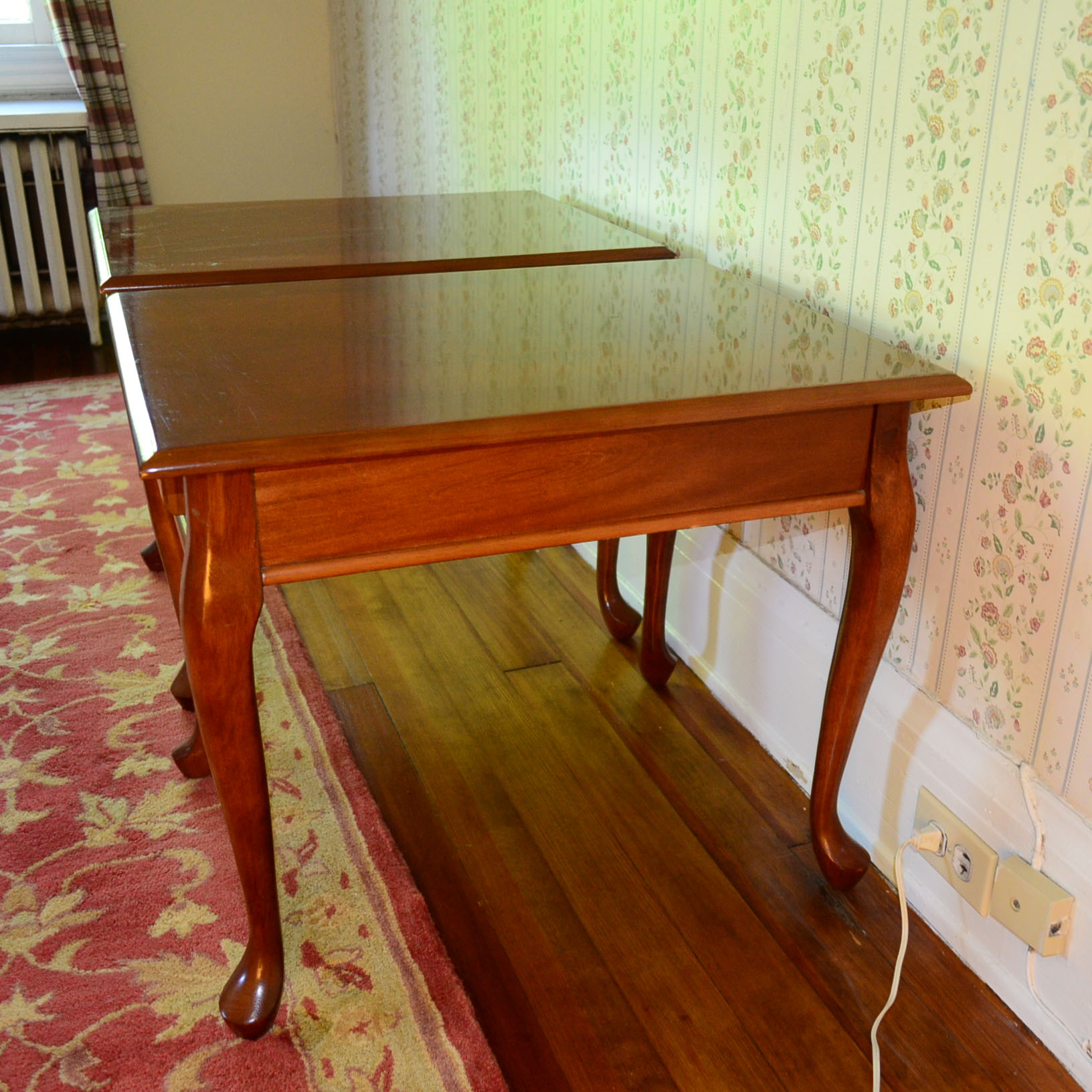 Pair of Queen Anne Style End Tables