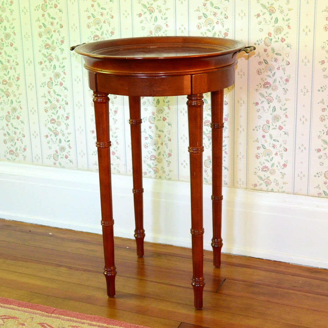 Bombay Company Round Accent Table With Tray Top