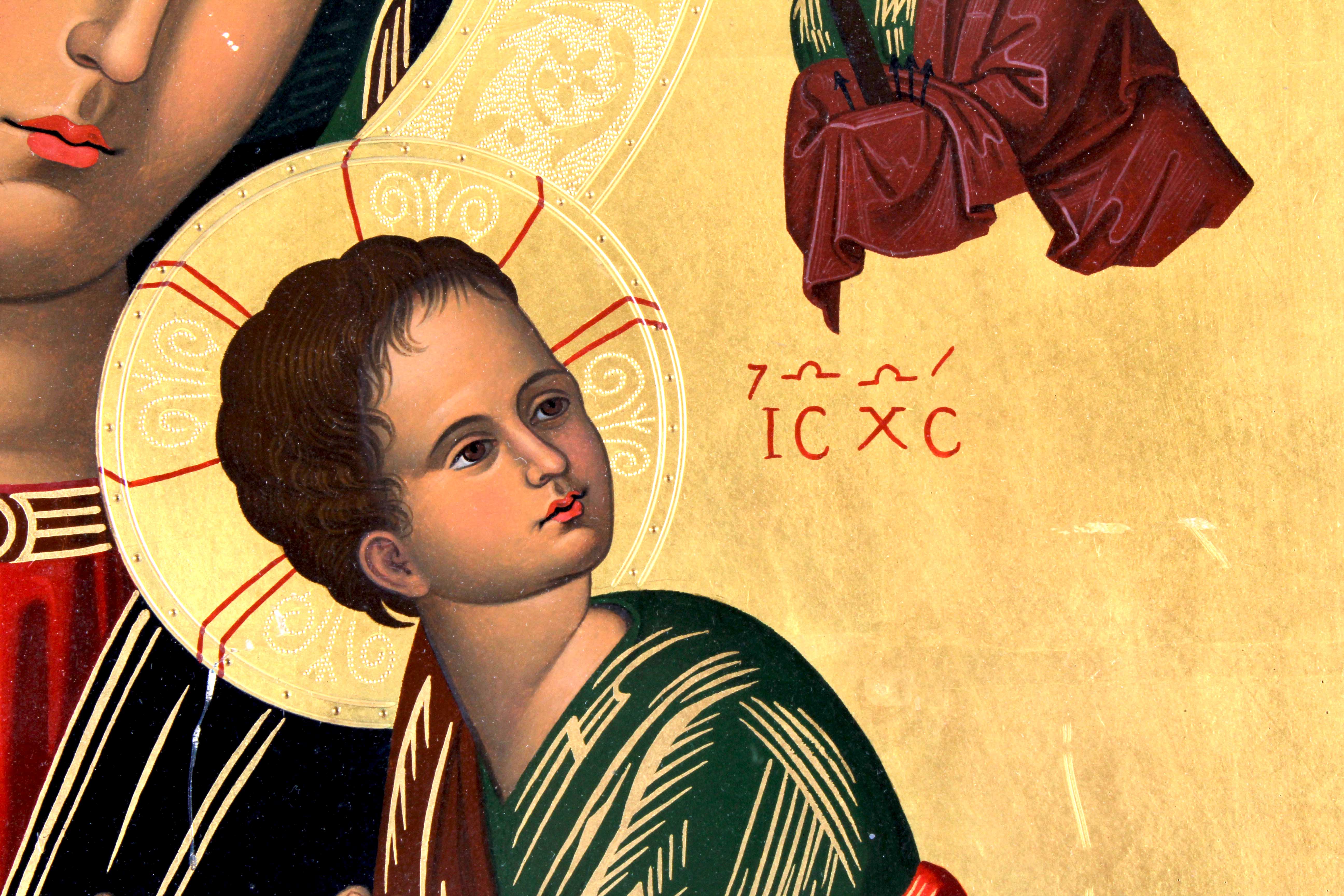 Antique "Our Mother of Perpetual Help" Tempera Icon