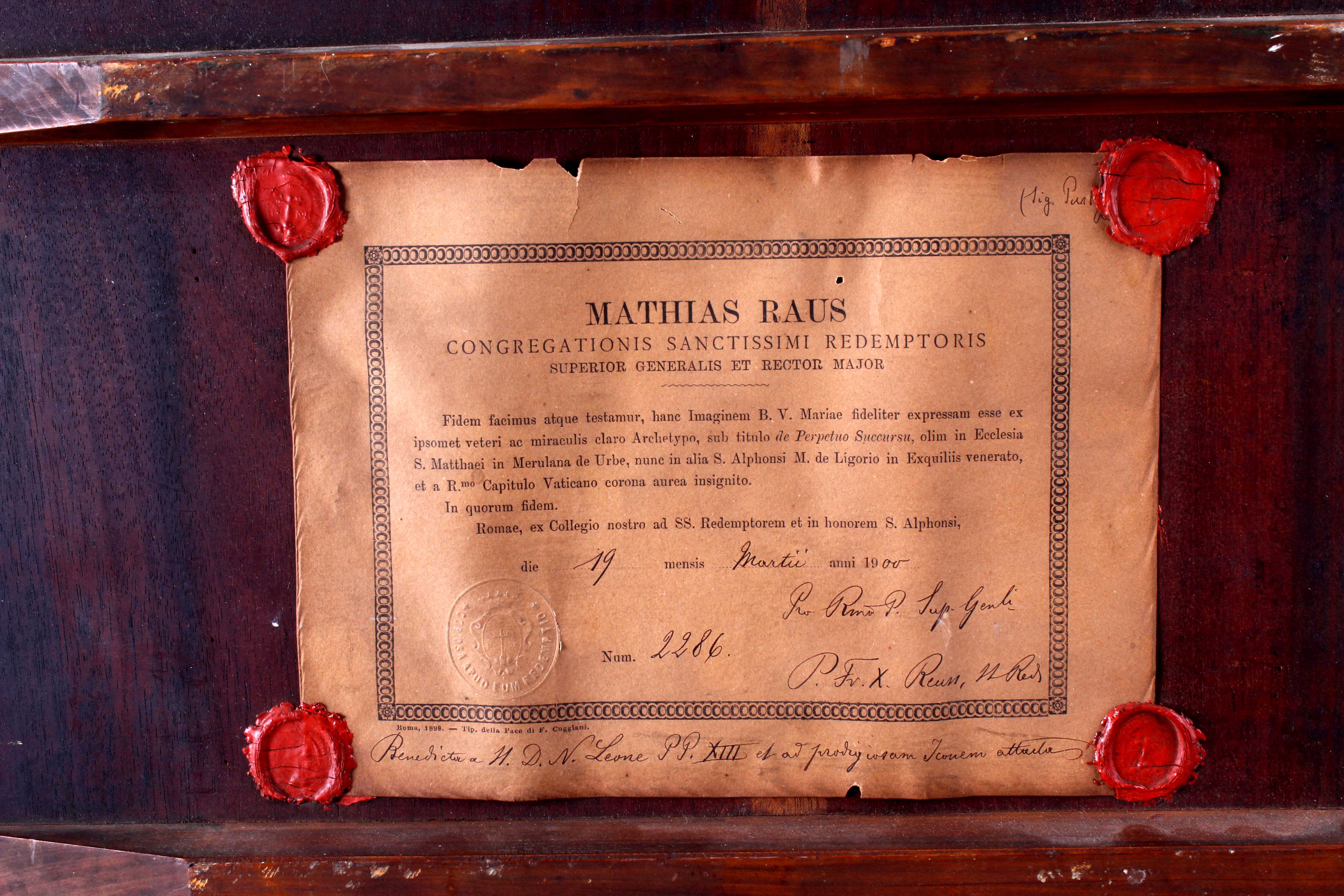 Antique "Our Mother of Perpetual Help" Tempera Icon