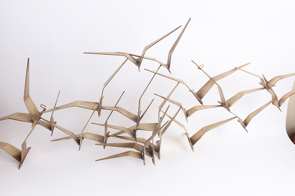 Curtis Jere Brass Flock of Birds Sculpture