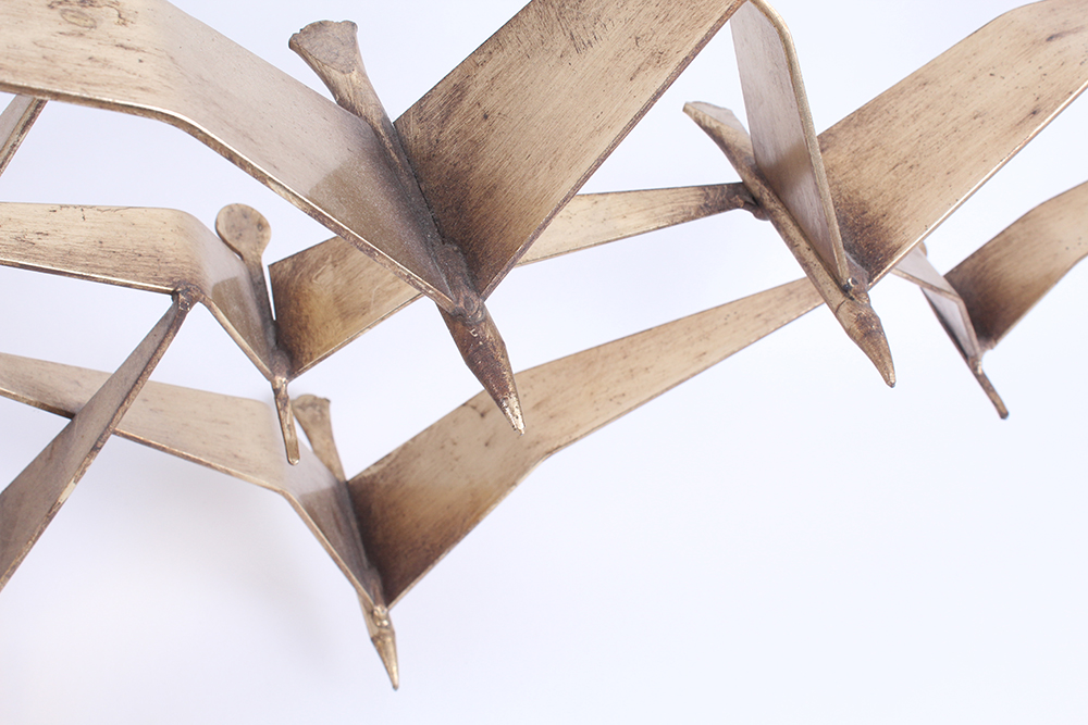 Curtis Jere Brass Flock of Birds Sculpture