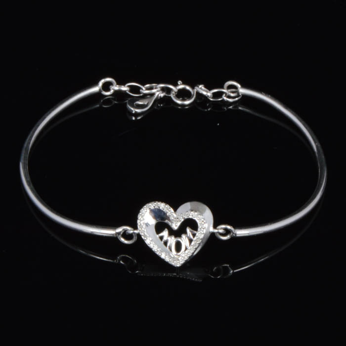 Sterling Silver "MOM" Bracelet
