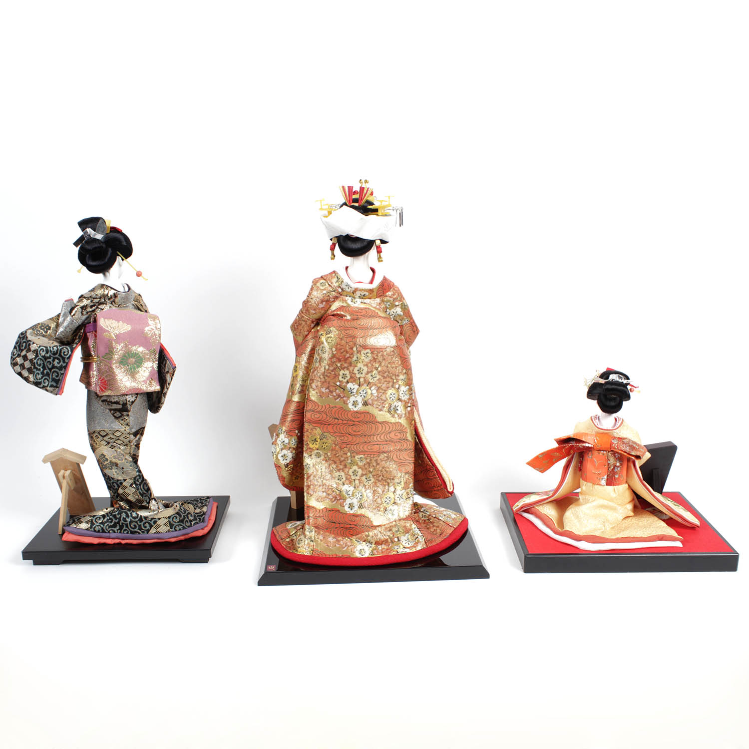 Three Vintage Kyugetsu Dolls