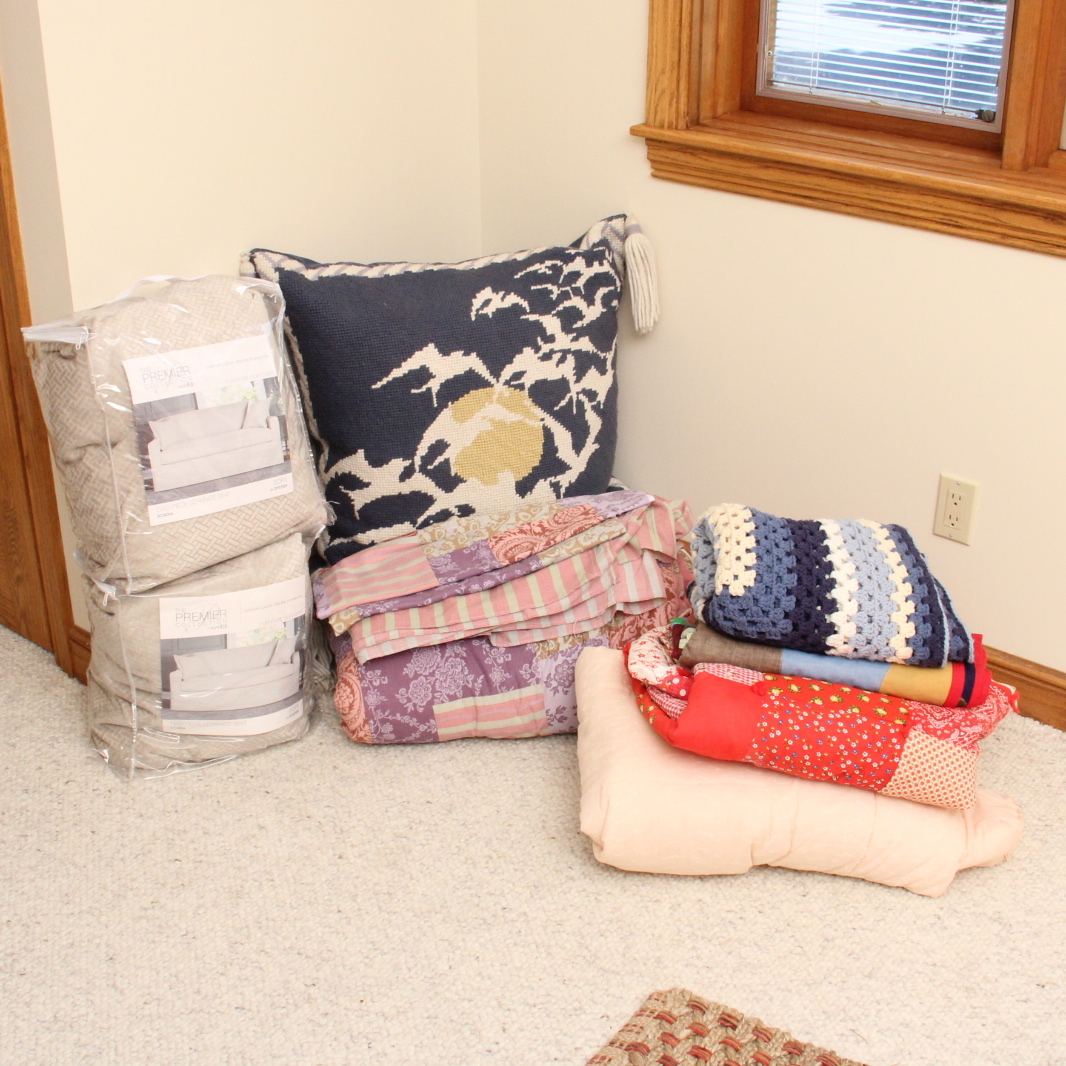 New Slip Covers, King and Vintage Bedding and More