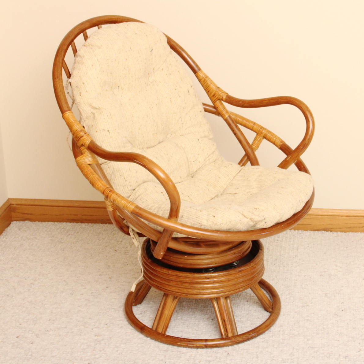 Mid Century Modern Bent Wood Swivel Rocker
