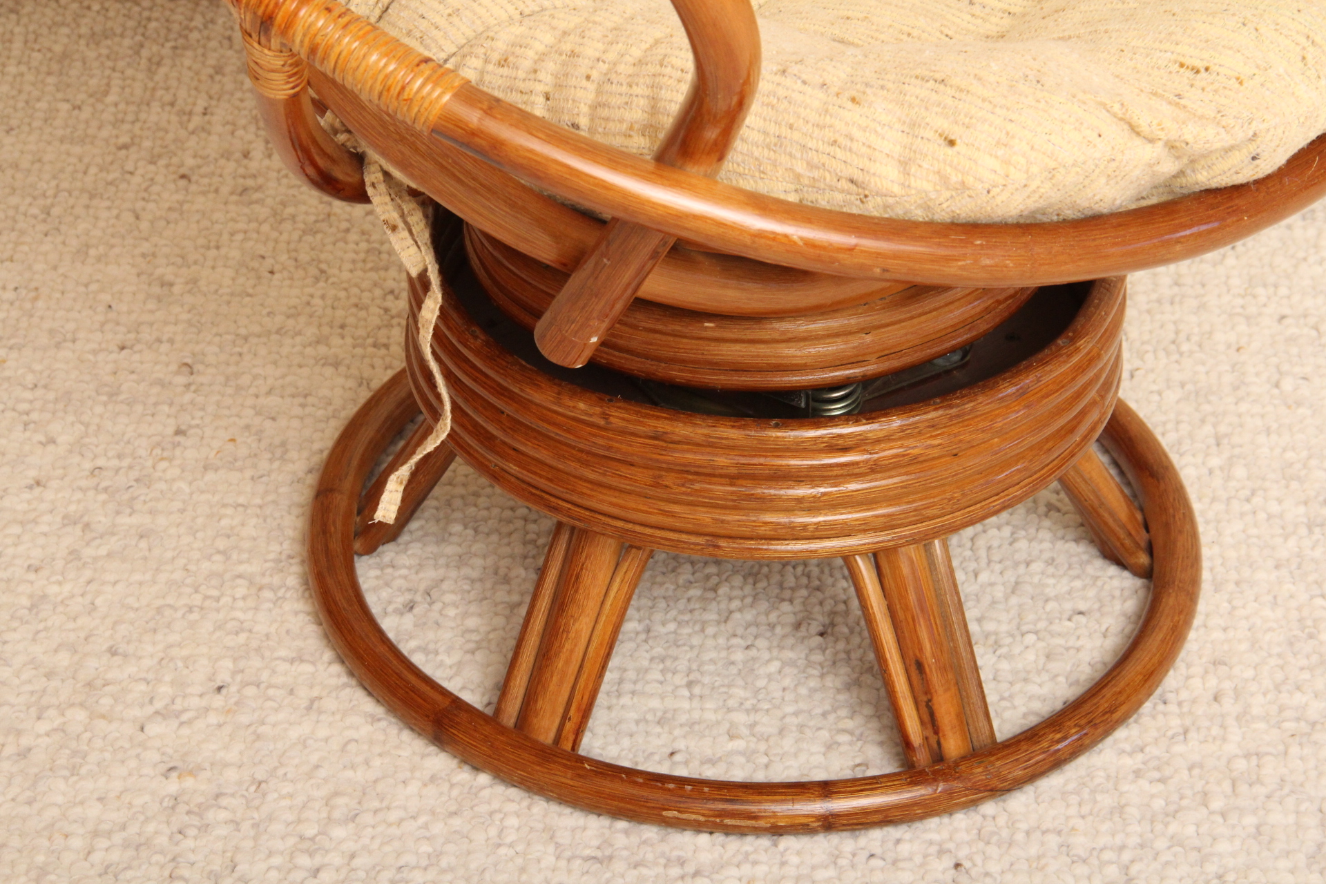 Mid Century Modern Bent Wood Swivel Rocker