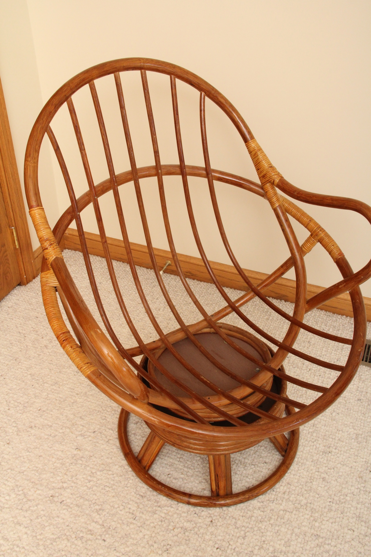Mid Century Modern Bent Wood Swivel Rocker