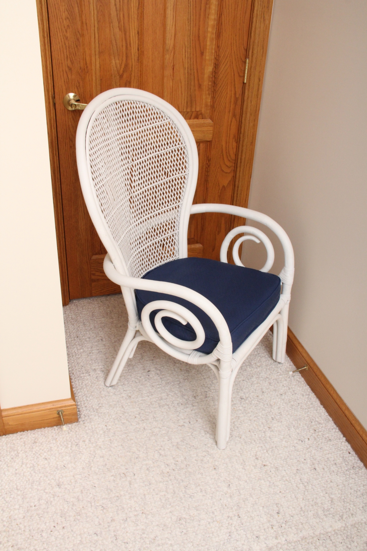 High Backed Bent Wood Arm Chair