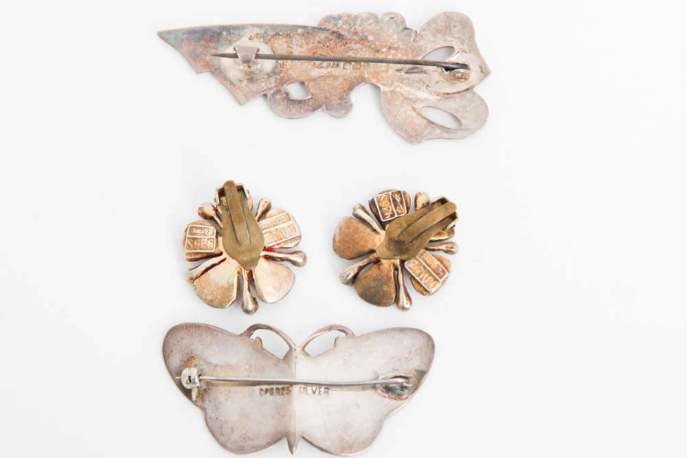 Collection of Colorful Guilloche Enameled Jewelry