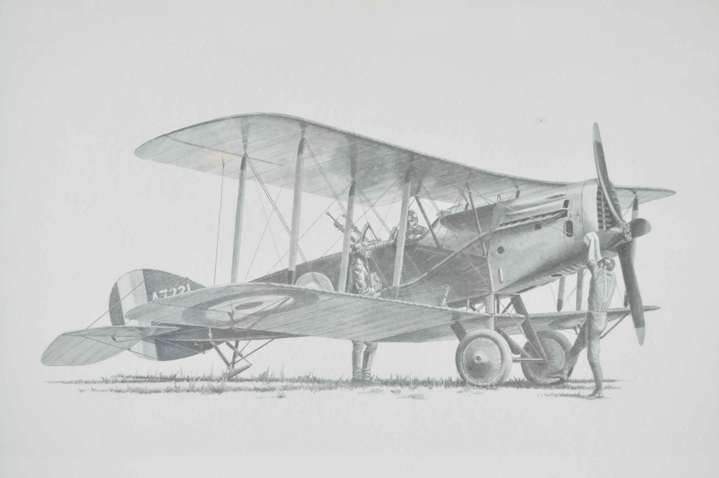 Signed Offset Lithographs of WWI Aircraft by Joe Demarco