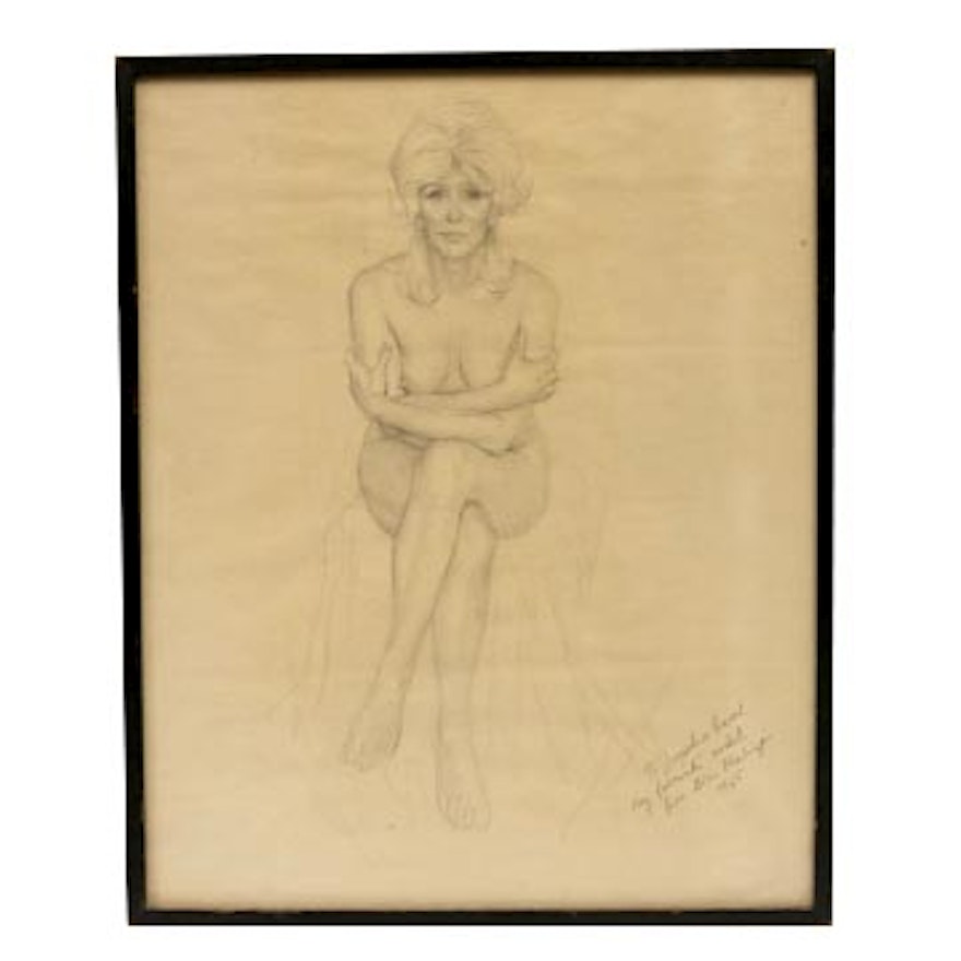 Boris F. Chaliapin Original Pencil Drawing of "Jacqueline"