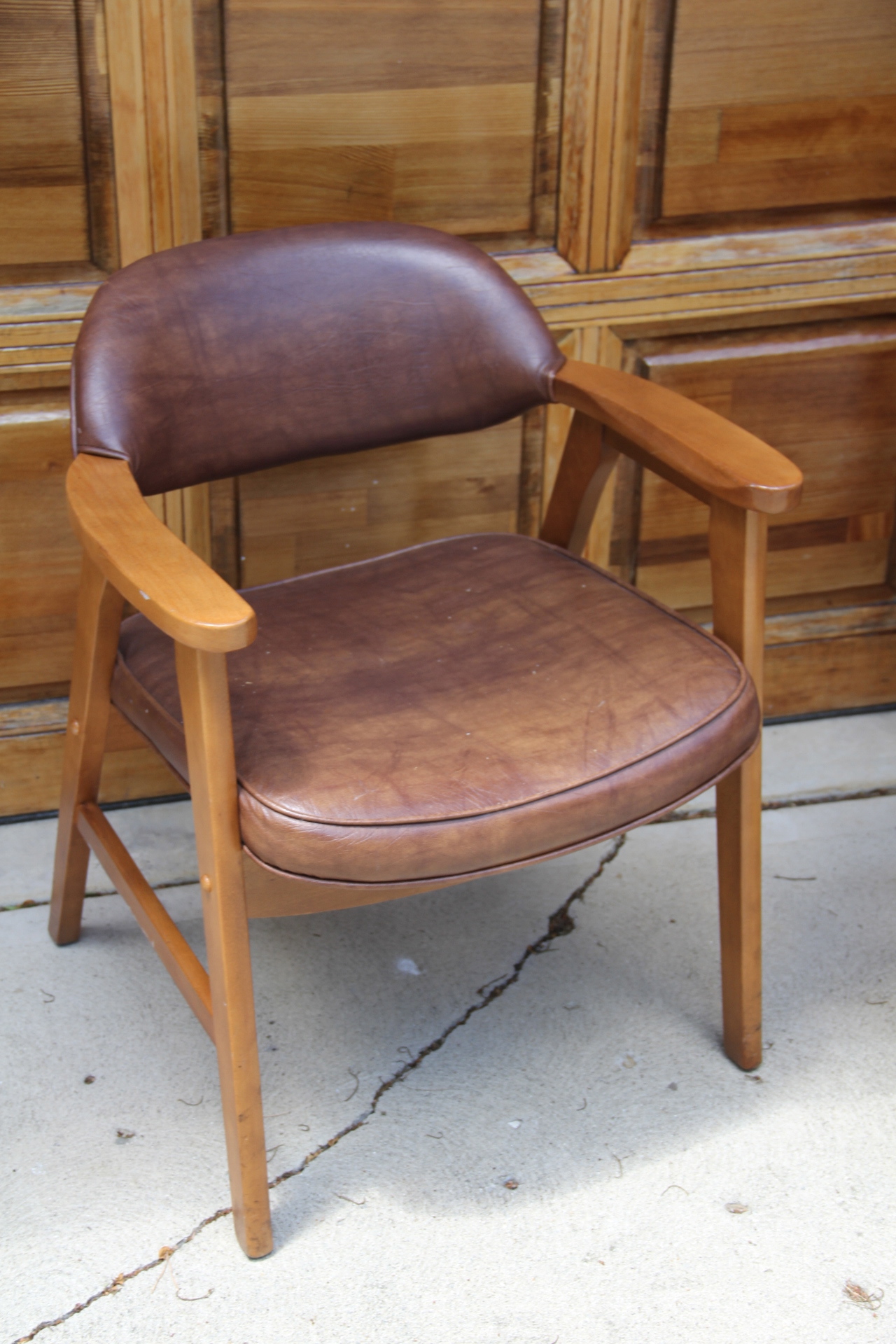 Vintage Maple Armchairs and Folding Trays