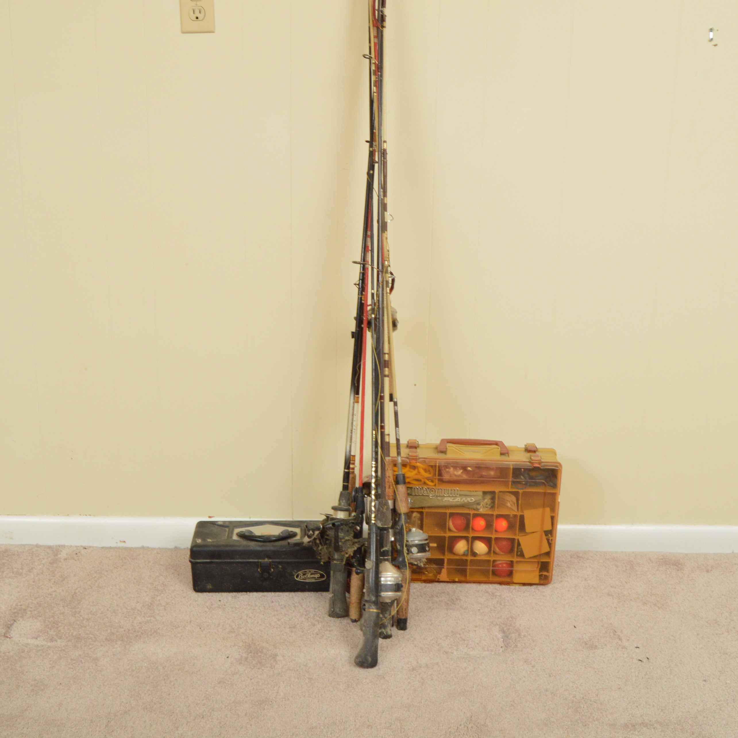 Fishing Poles and Tackle Boxes