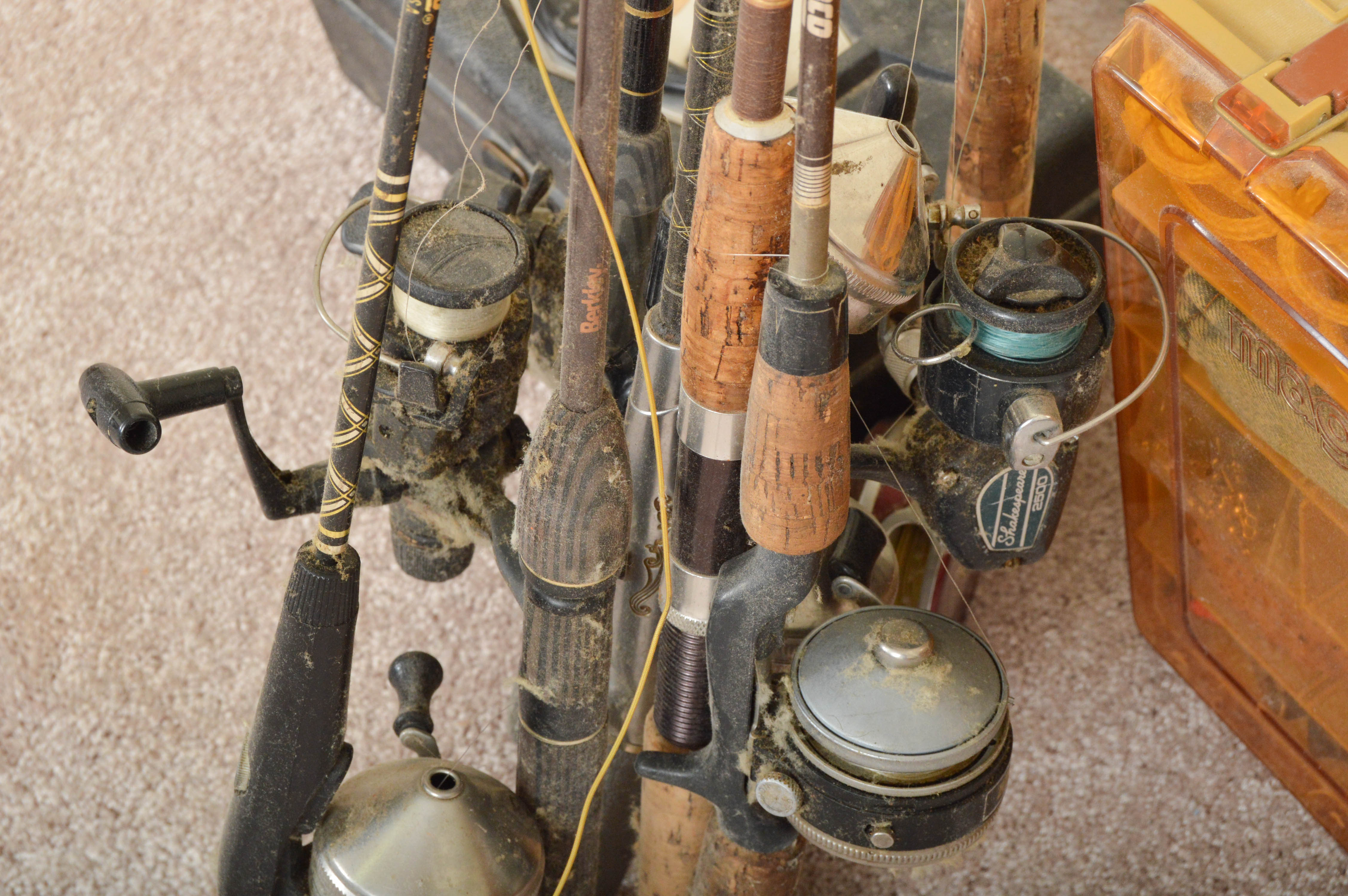 Fishing Poles and Tackle Boxes
