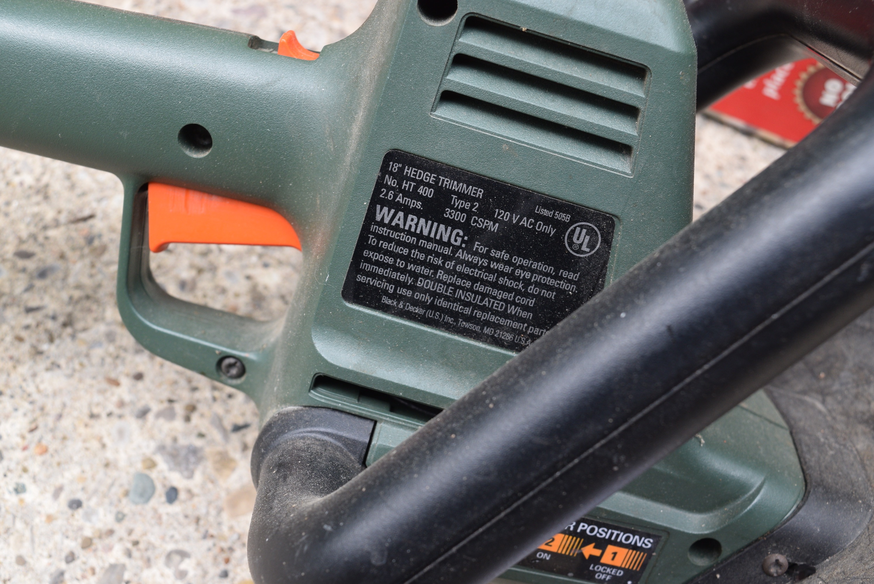 Toro Electric Trimmer and Black & Decker Hedge Trimmer