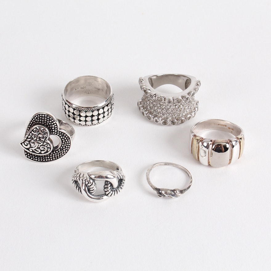 Assortment of Sterling Silver Rings