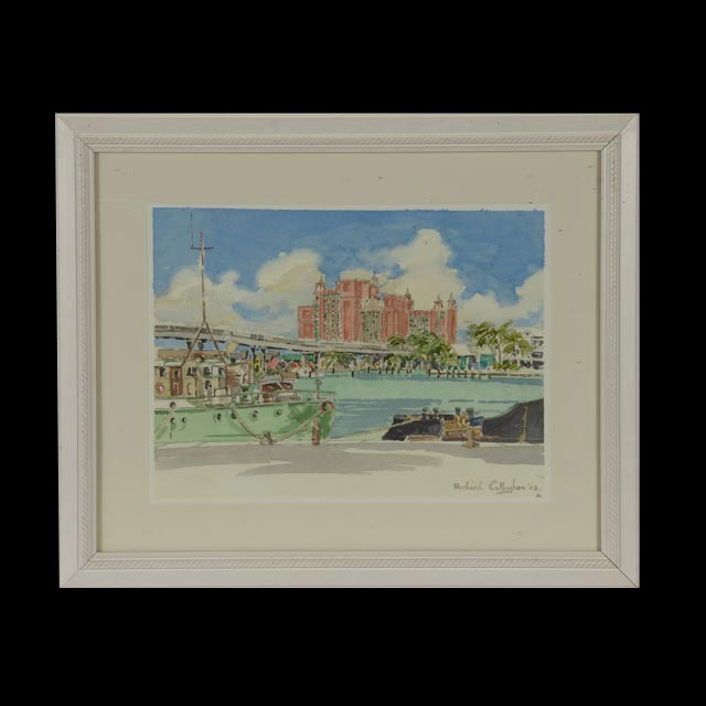 Richard Callingham Watercolor of Atlantis Paradise Island Resort