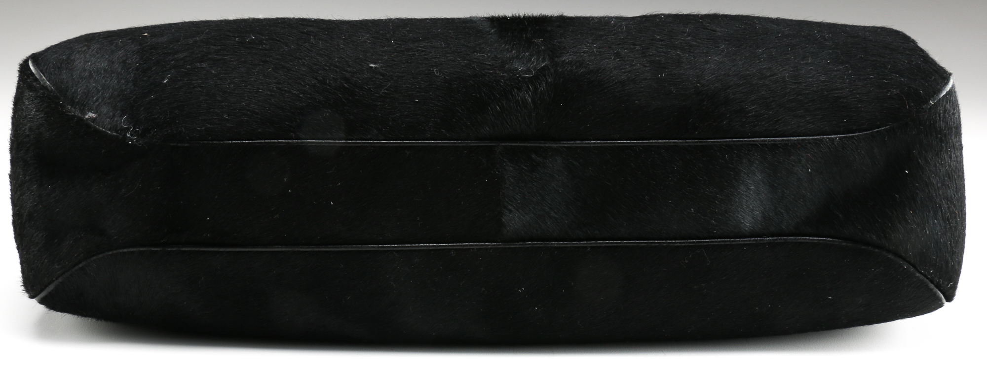 Gucci Black Calf Hair and Leather Handbag