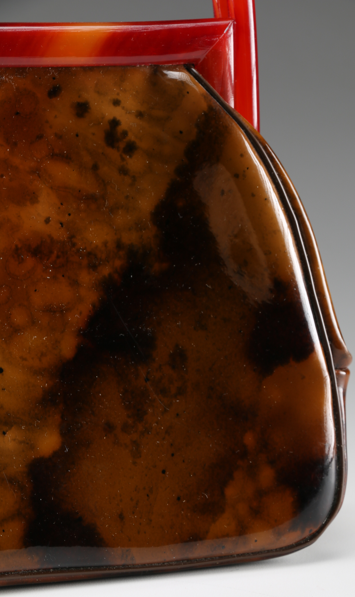 Vintage 1960s Etra Bakelite and Tortoiseshell Print Patent Bag