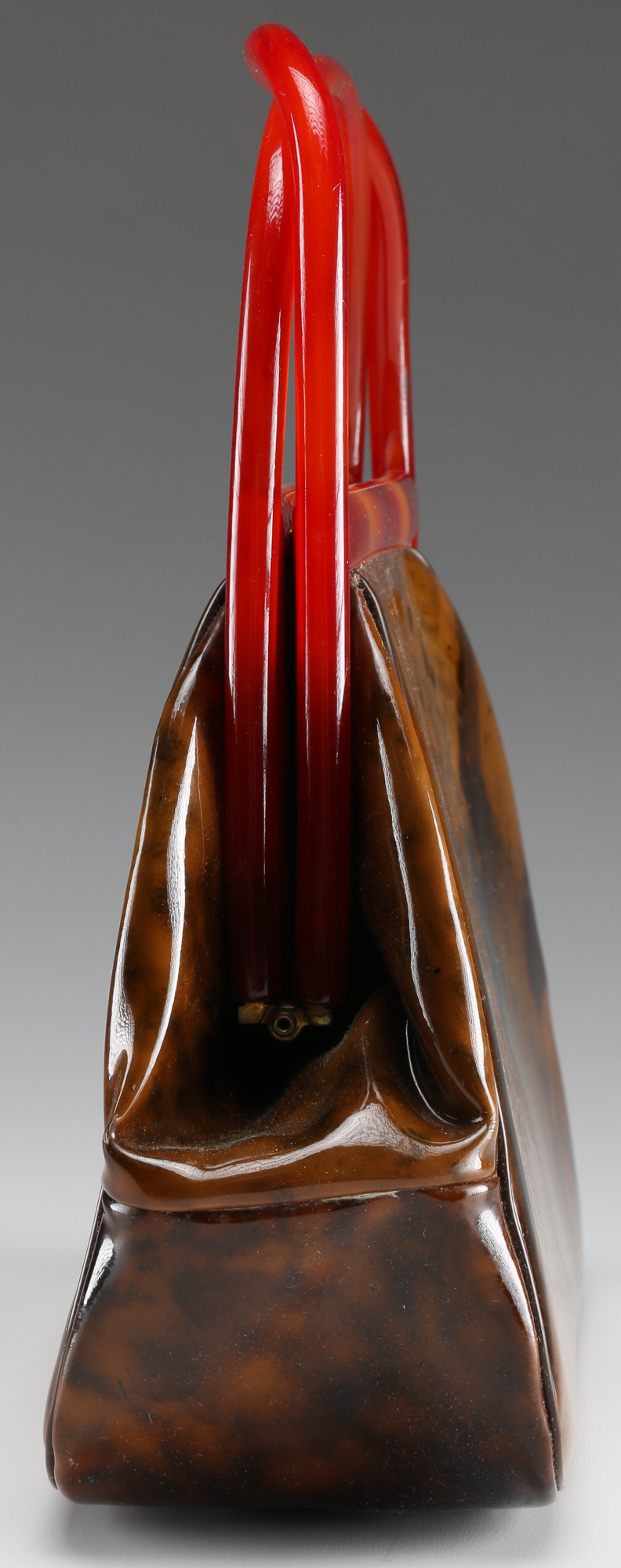 Vintage 1960s Etra Bakelite and Tortoiseshell Print Patent Bag