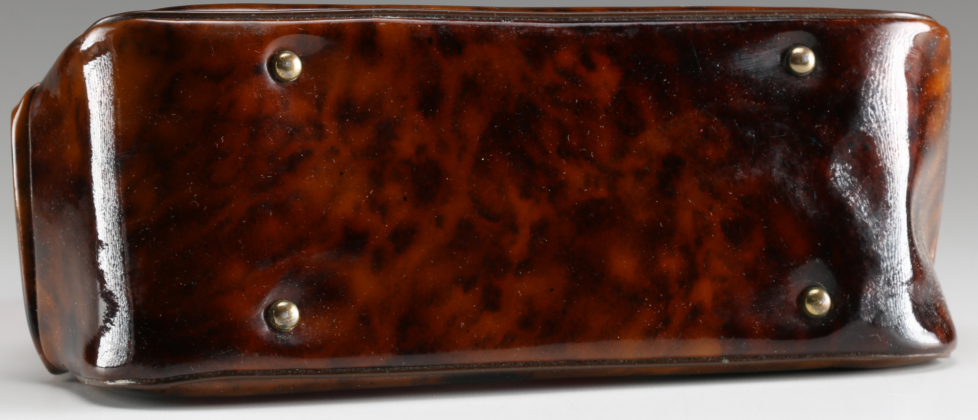 Vintage 1960s Etra Bakelite and Tortoiseshell Print Patent Bag