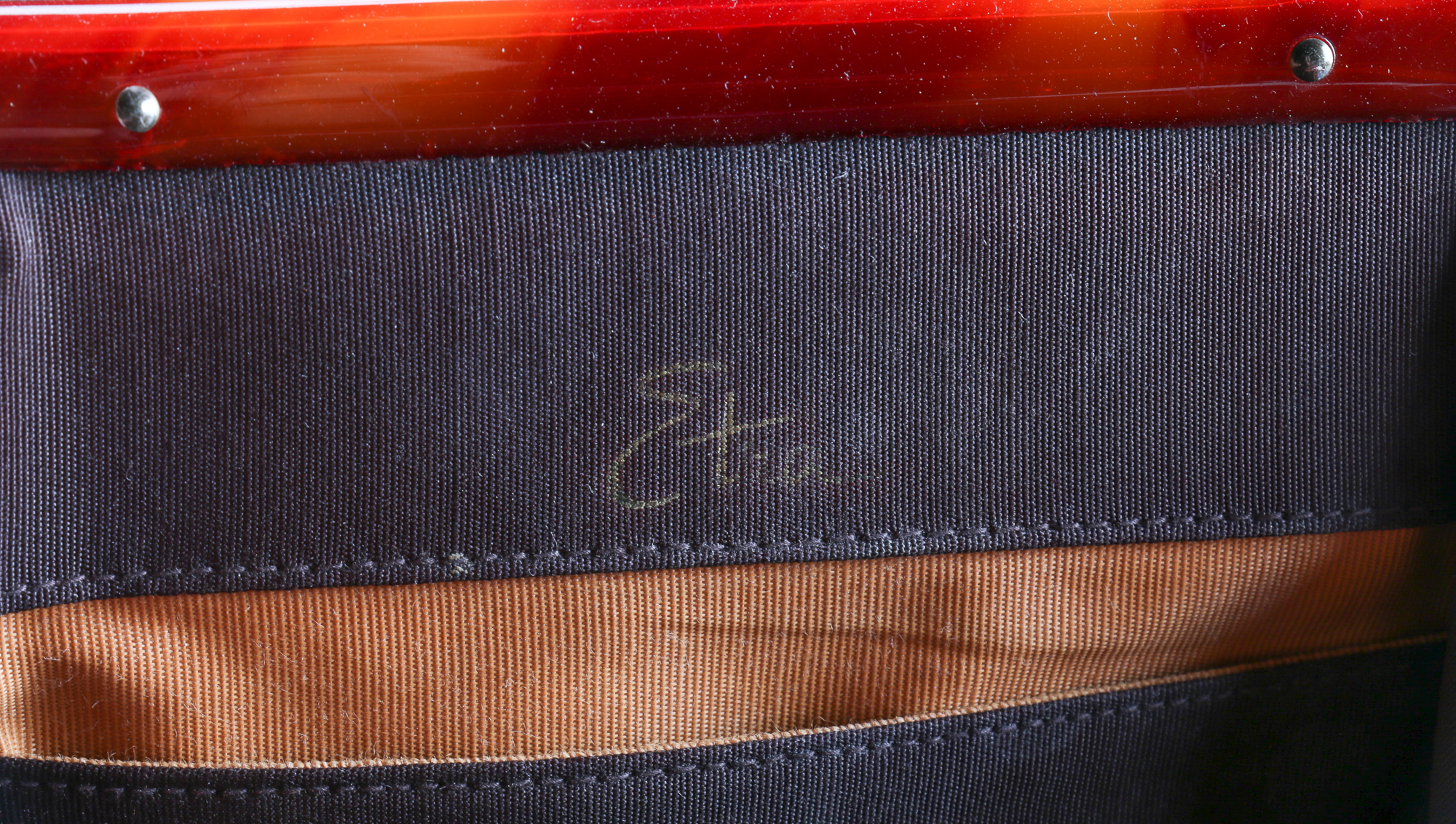 Vintage 1960s Etra Bakelite and Tortoiseshell Print Patent Bag