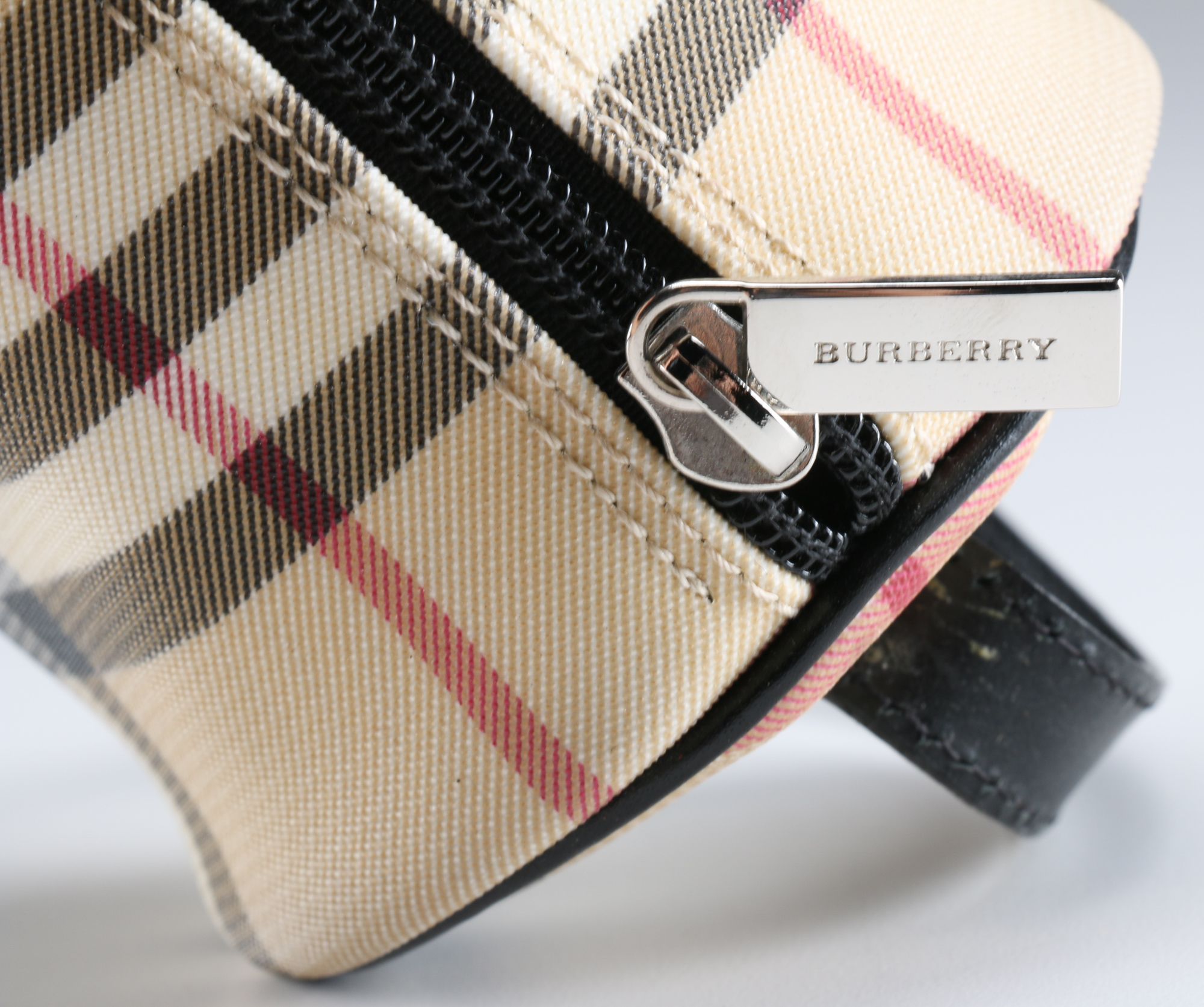 Black Brown And Red Burberry Baguette Bag