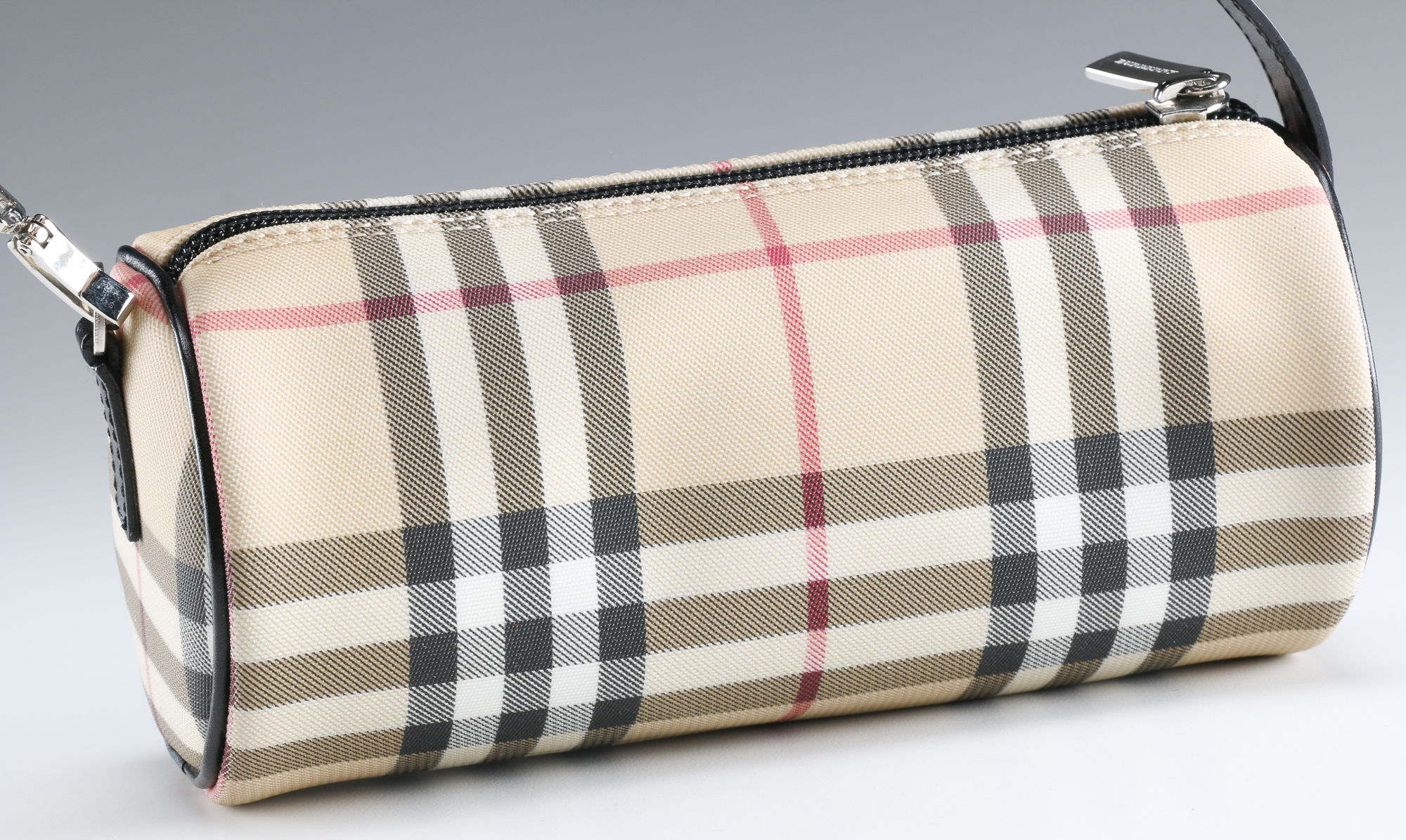 Black Brown And Red Burberry Baguette Bag