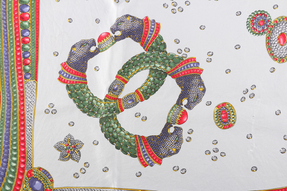 Bottega Veneta Jewelry Print Silk Scarf