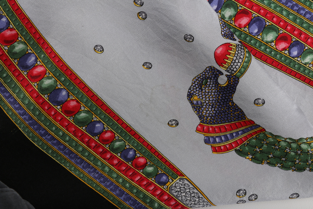 Bottega Veneta Jewelry Print Silk Scarf