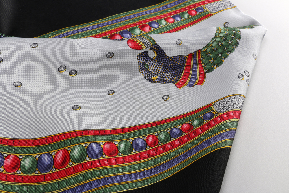 Bottega Veneta Jewelry Print Silk Scarf