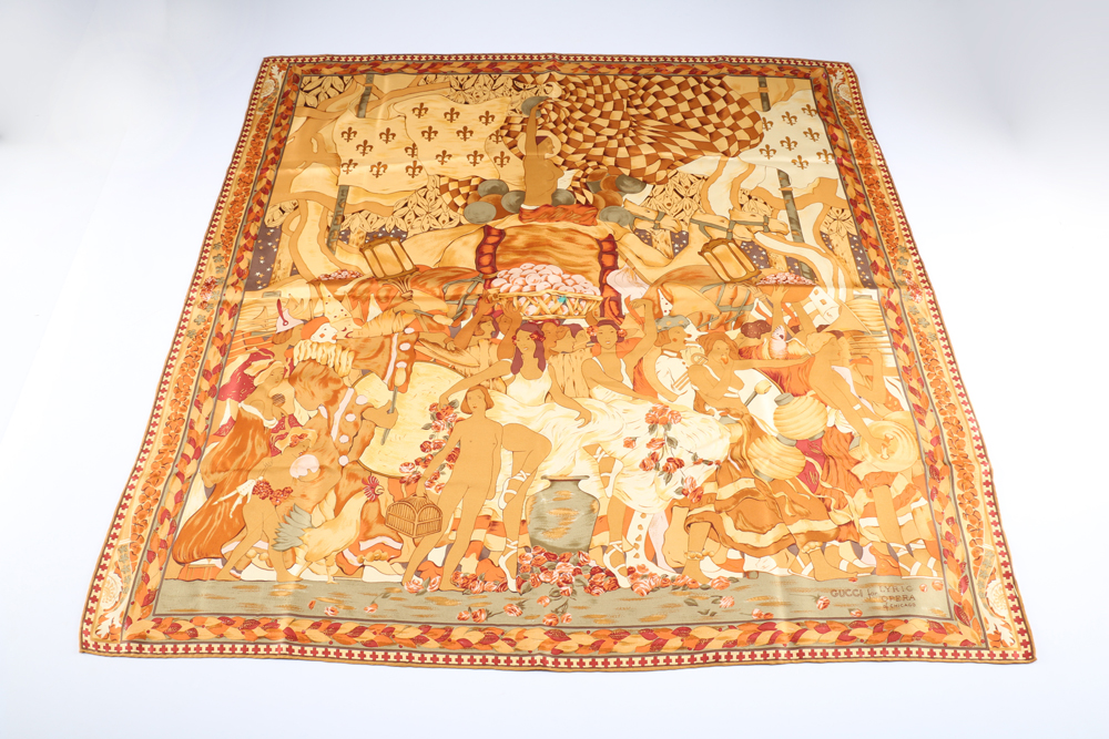 Vintage Gucci for Lyric Opera of Chicago Silk Scarf