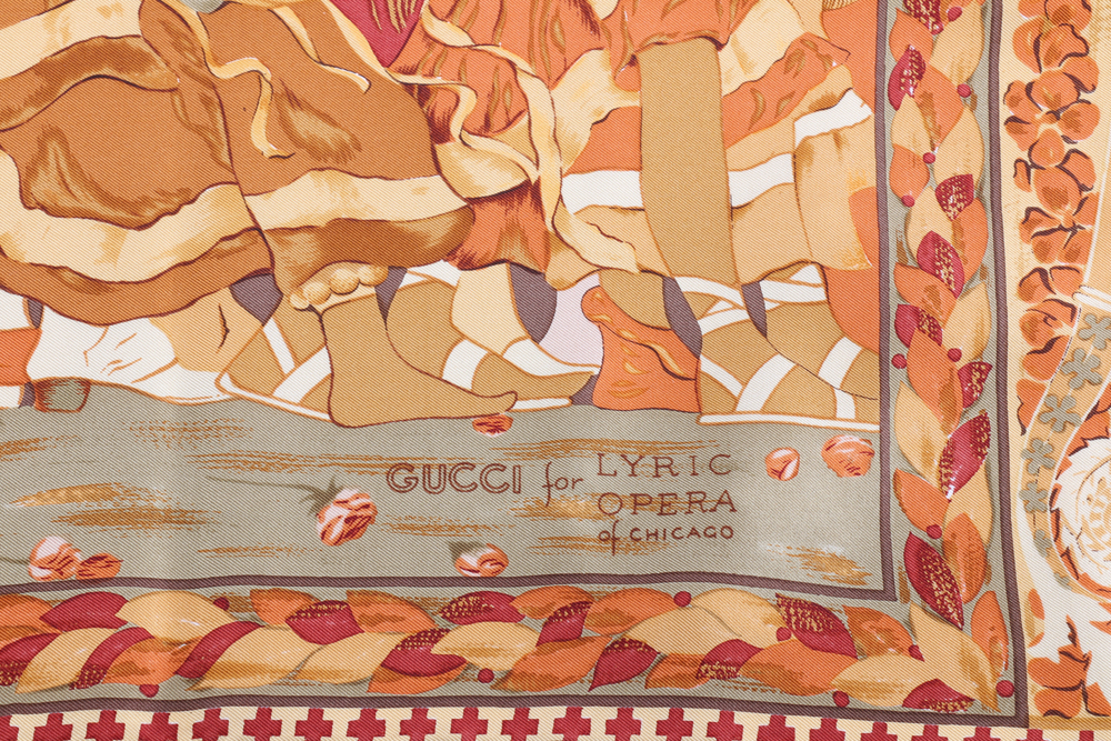 Vintage Gucci for Lyric Opera of Chicago Silk Scarf