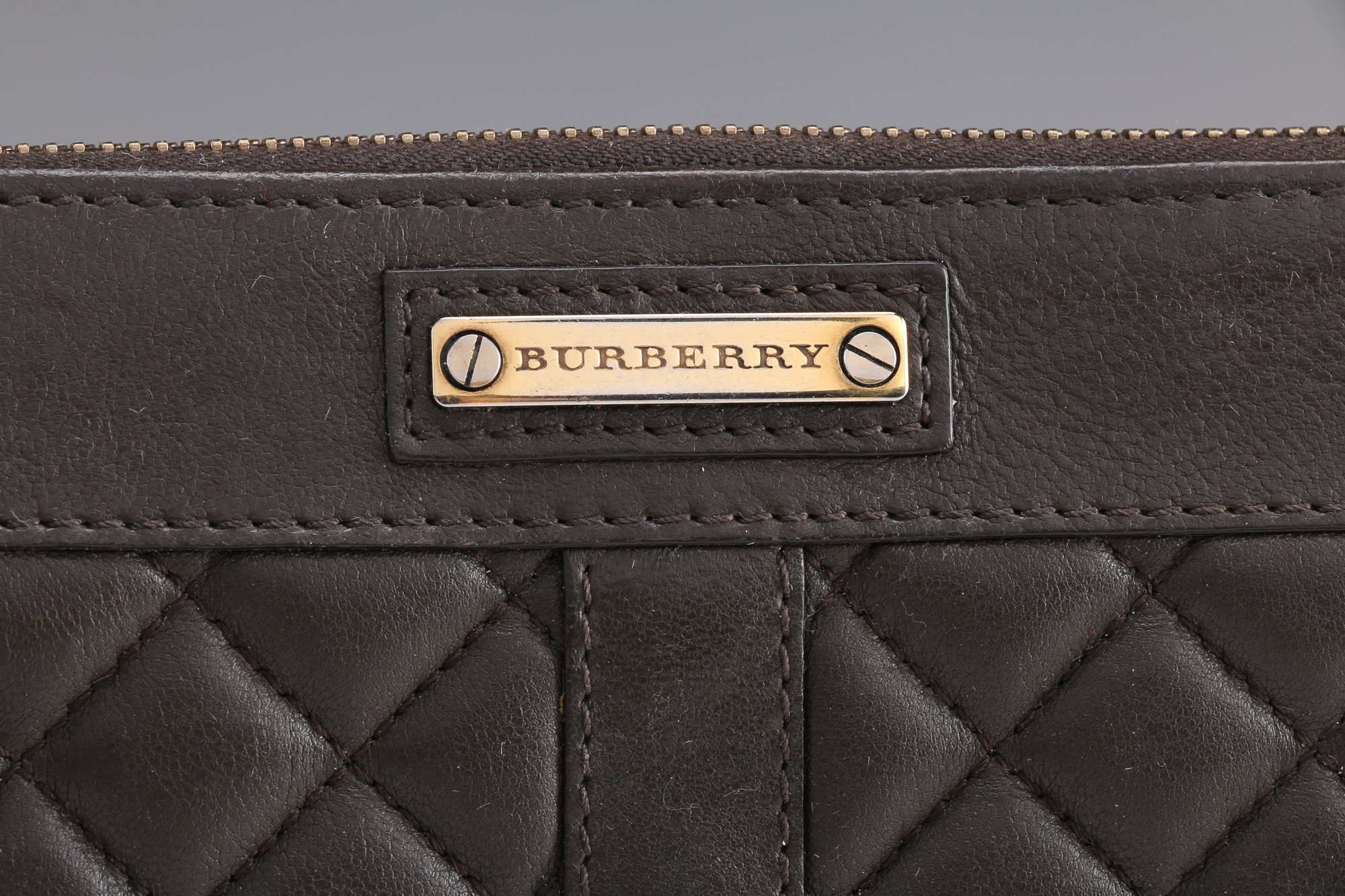 Burberry Brown Quilted Leather Wallet