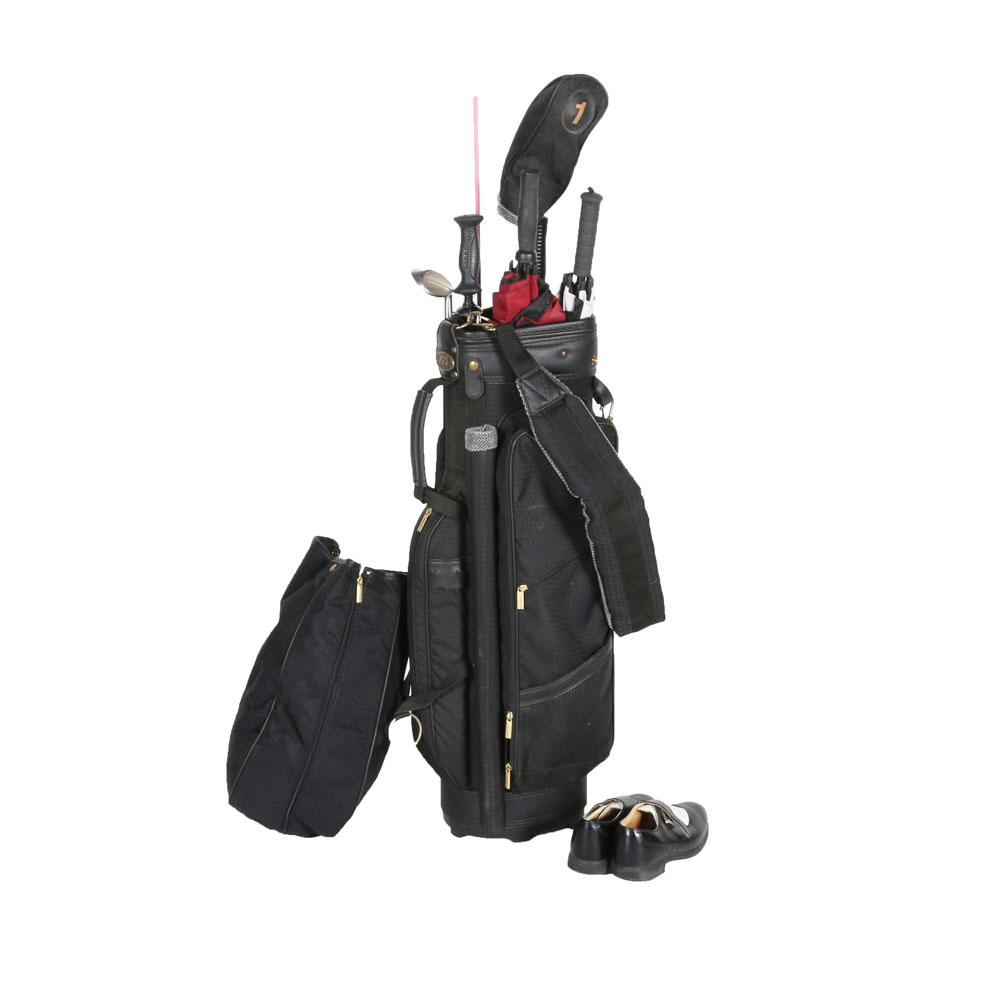 Mizuno Golf Bag with Umbrellas and Nike Air "Verdana Last" Golf Shoes