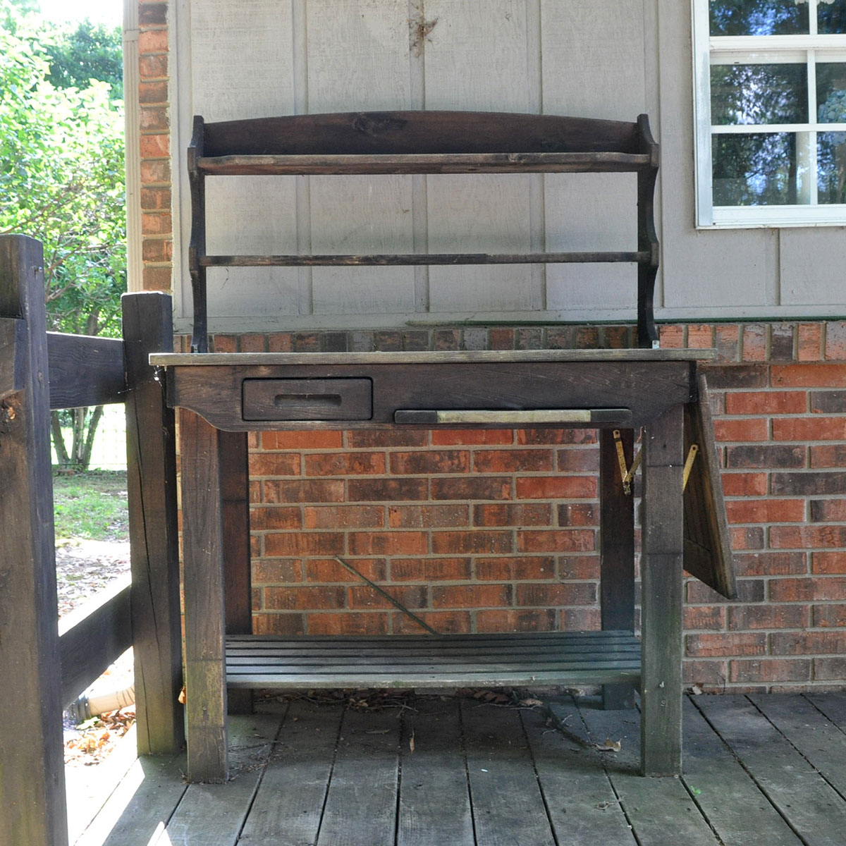 Wooden Garden Potting Cart
